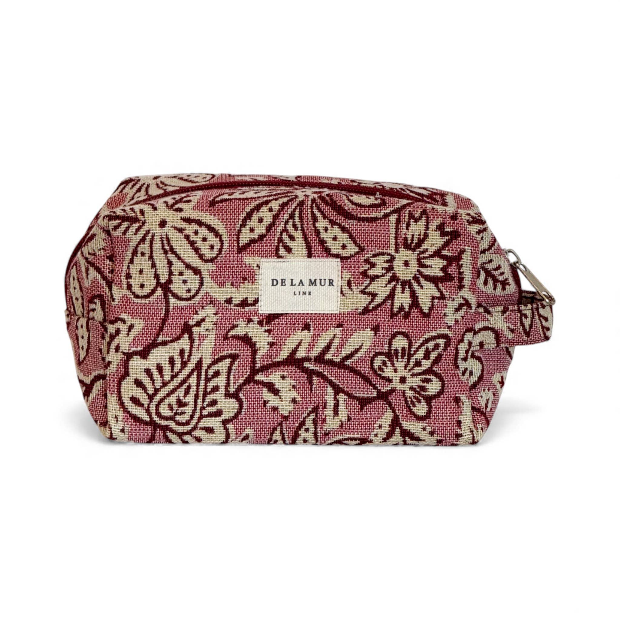 Squared Jacquard Makeup Bag