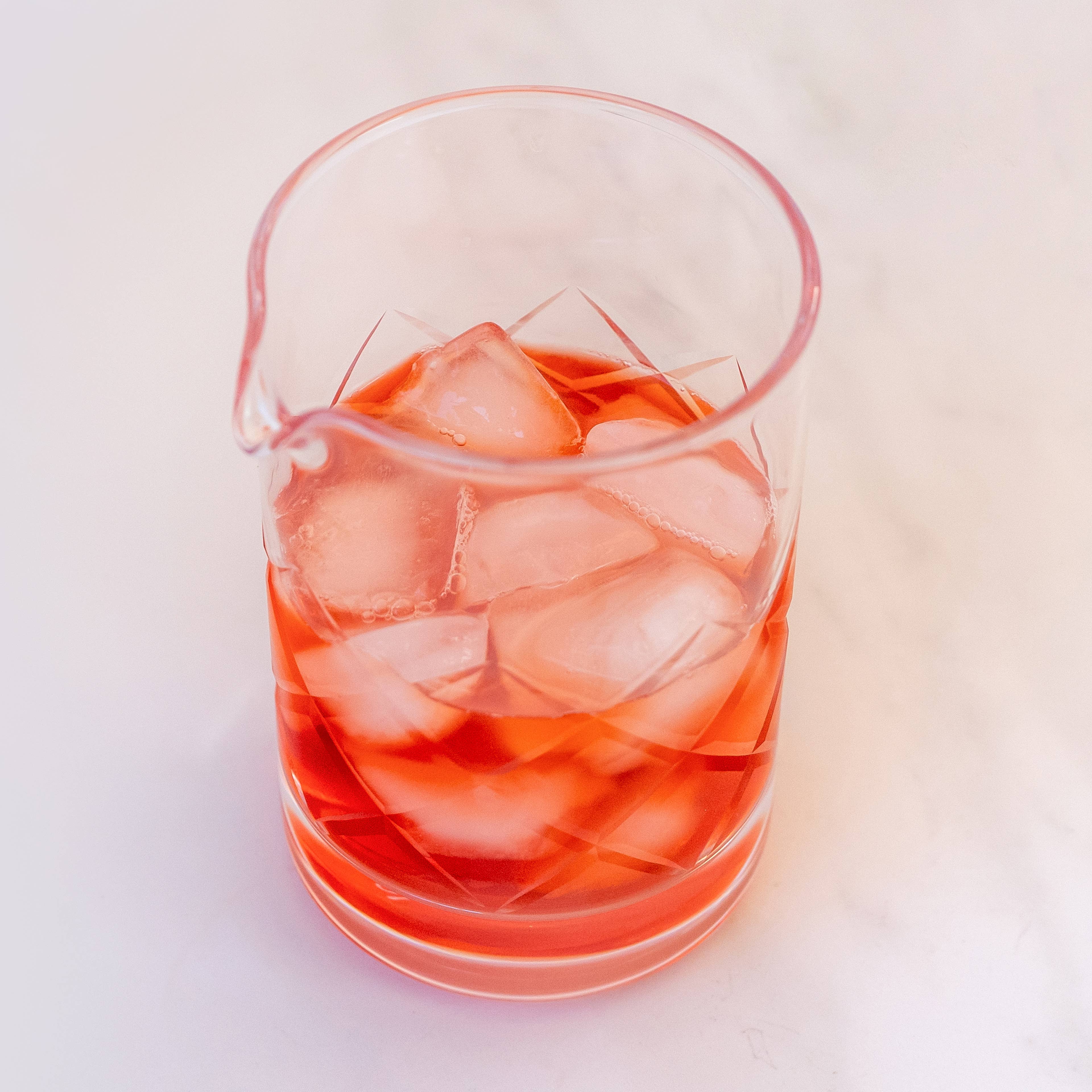 Craft Cocktail Mixing Glass - Diamond Cut Pattern