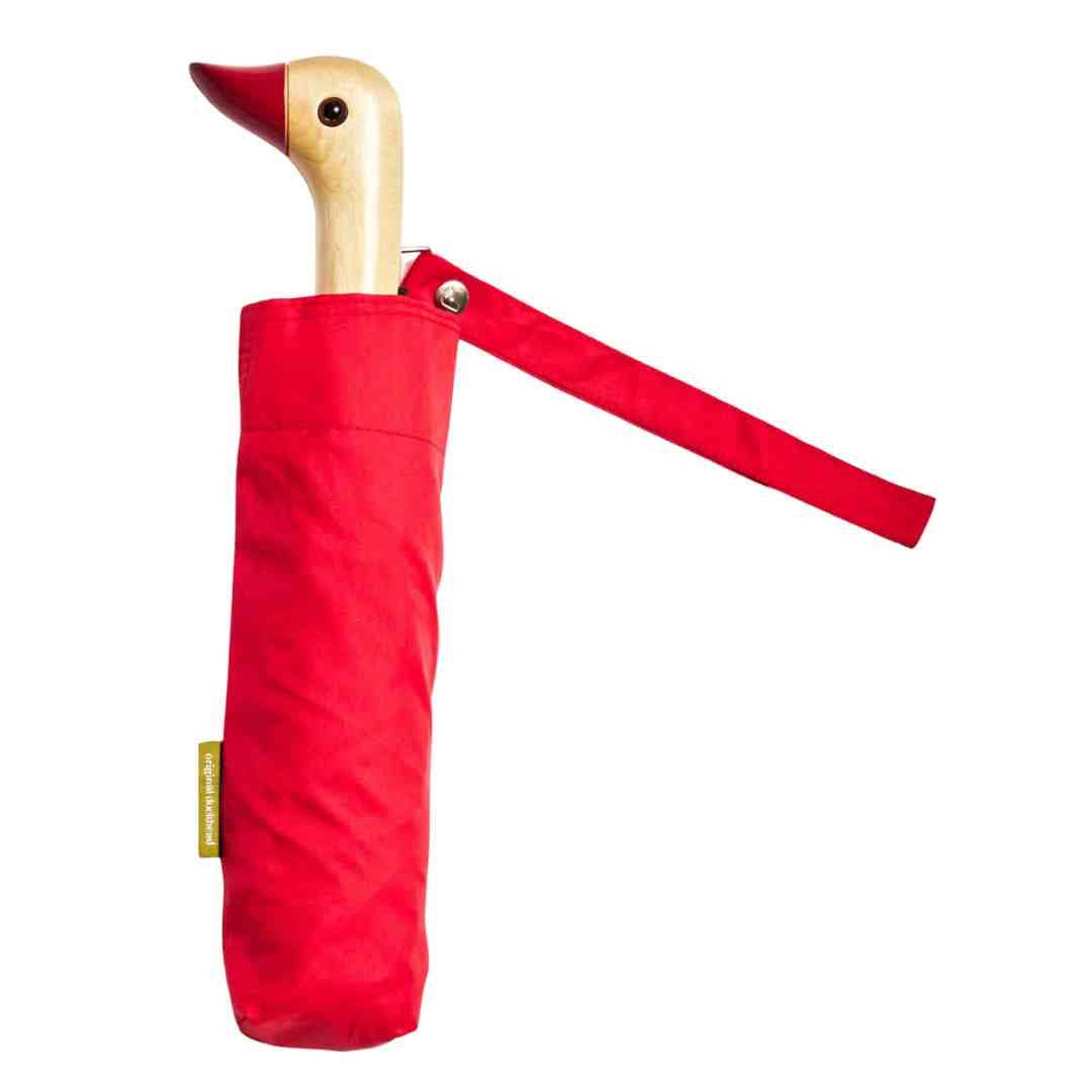 Red Compact Eco-Friendly Original Duckhead Umbrella