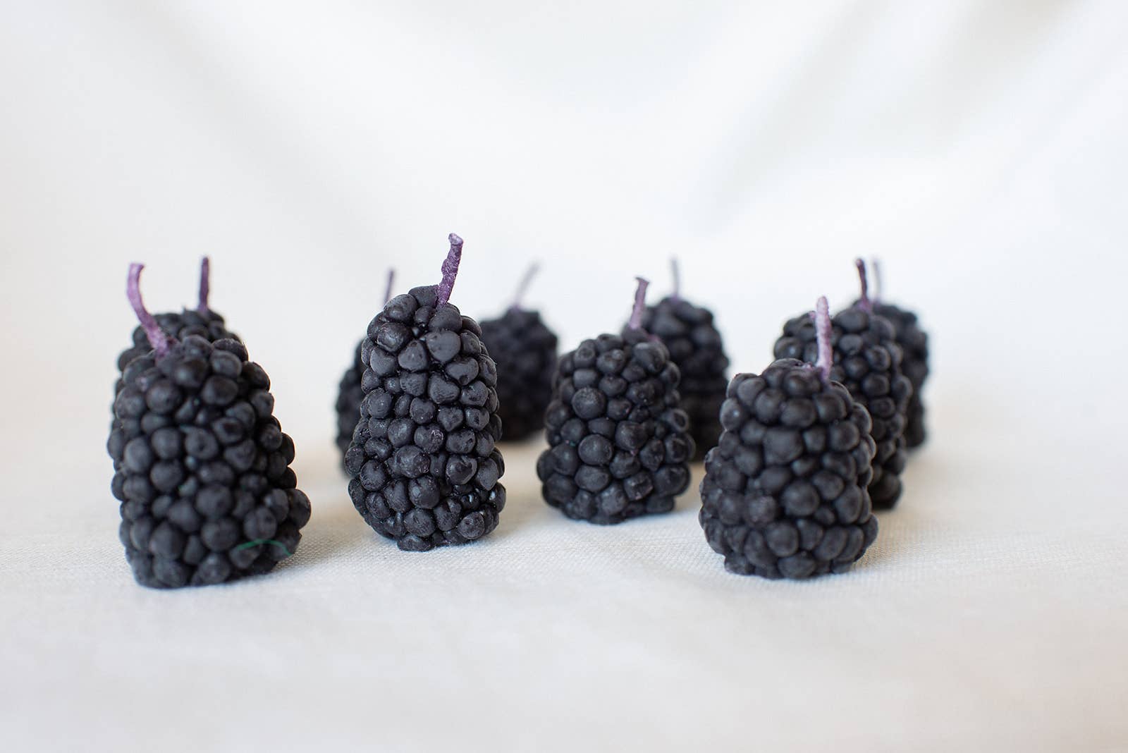Beeswax Blackberry Birthday Candles - set of 10
