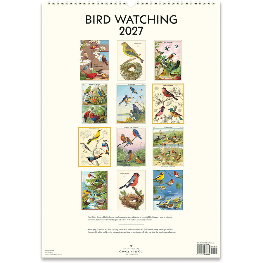 Bird Watching 2027 Wall Calendar