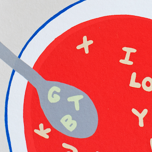 LOVE SOUP GREETING CARD