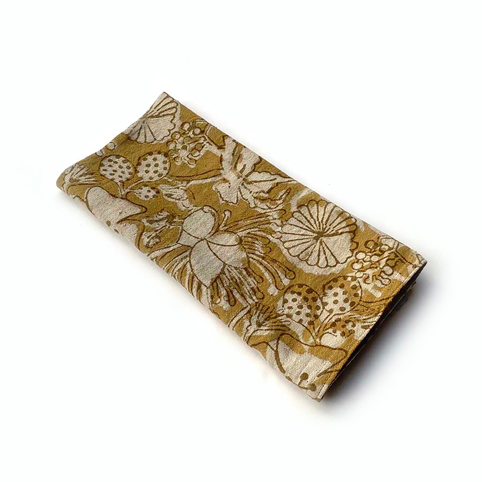 Hand Block Print Cotton Napkins (Set of 4) - Hope Mustard