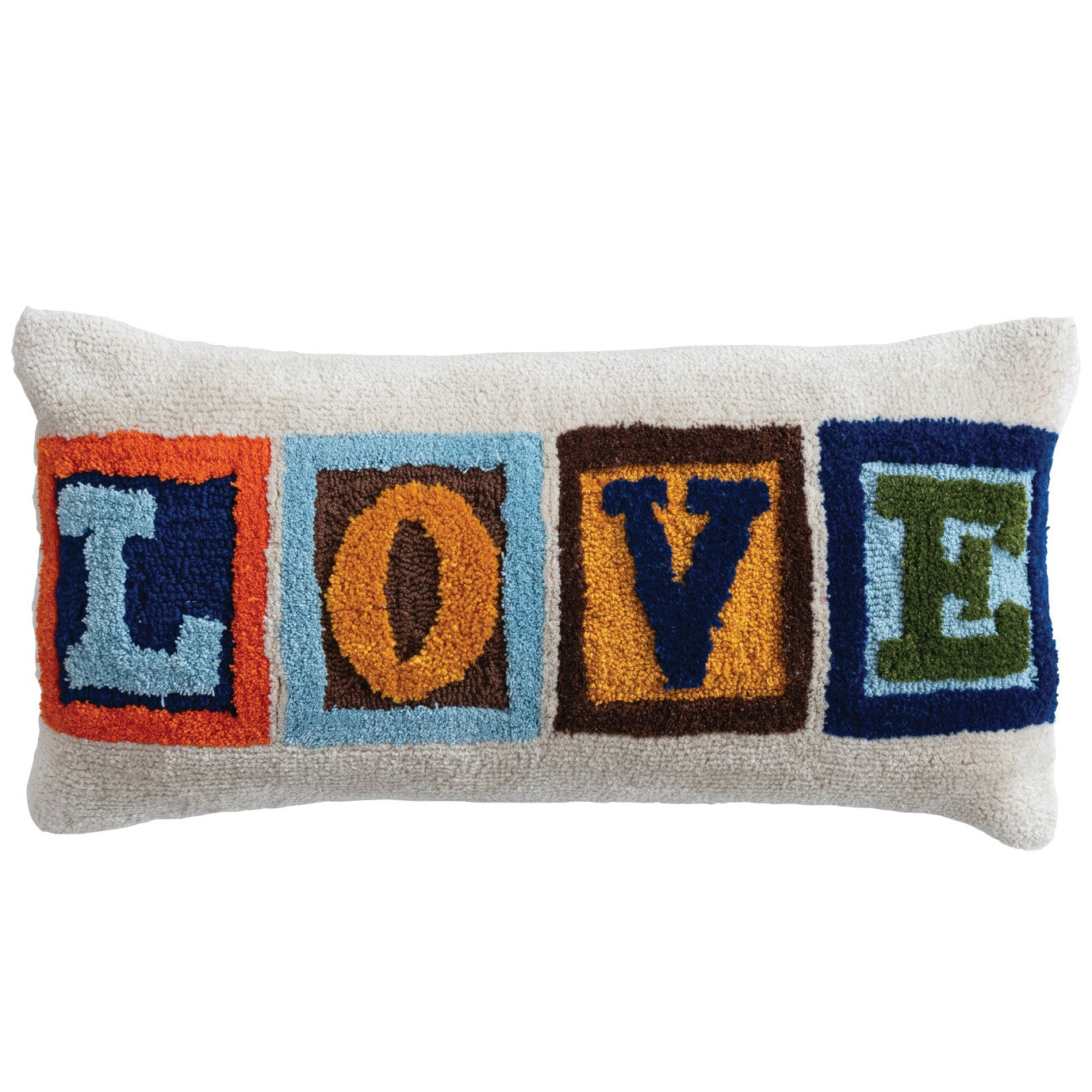 Indoor/Outdoor Lumbar "Love" Pillow