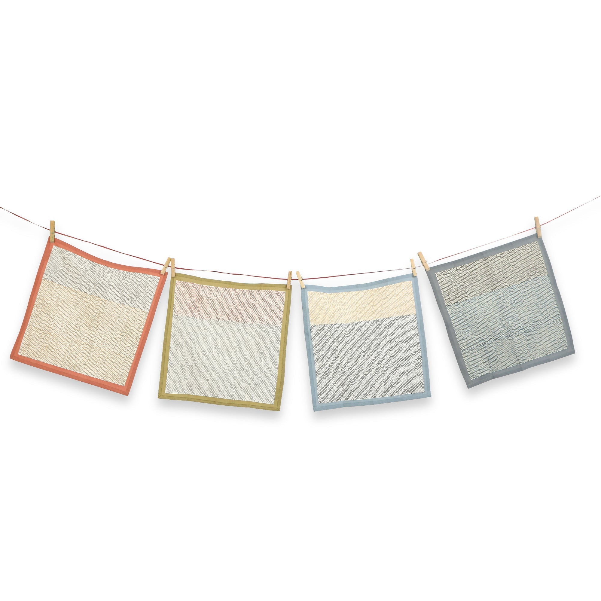 Hand Block Printed Cotton Napkins, Set of 4 | 16″×16″ | Reverie