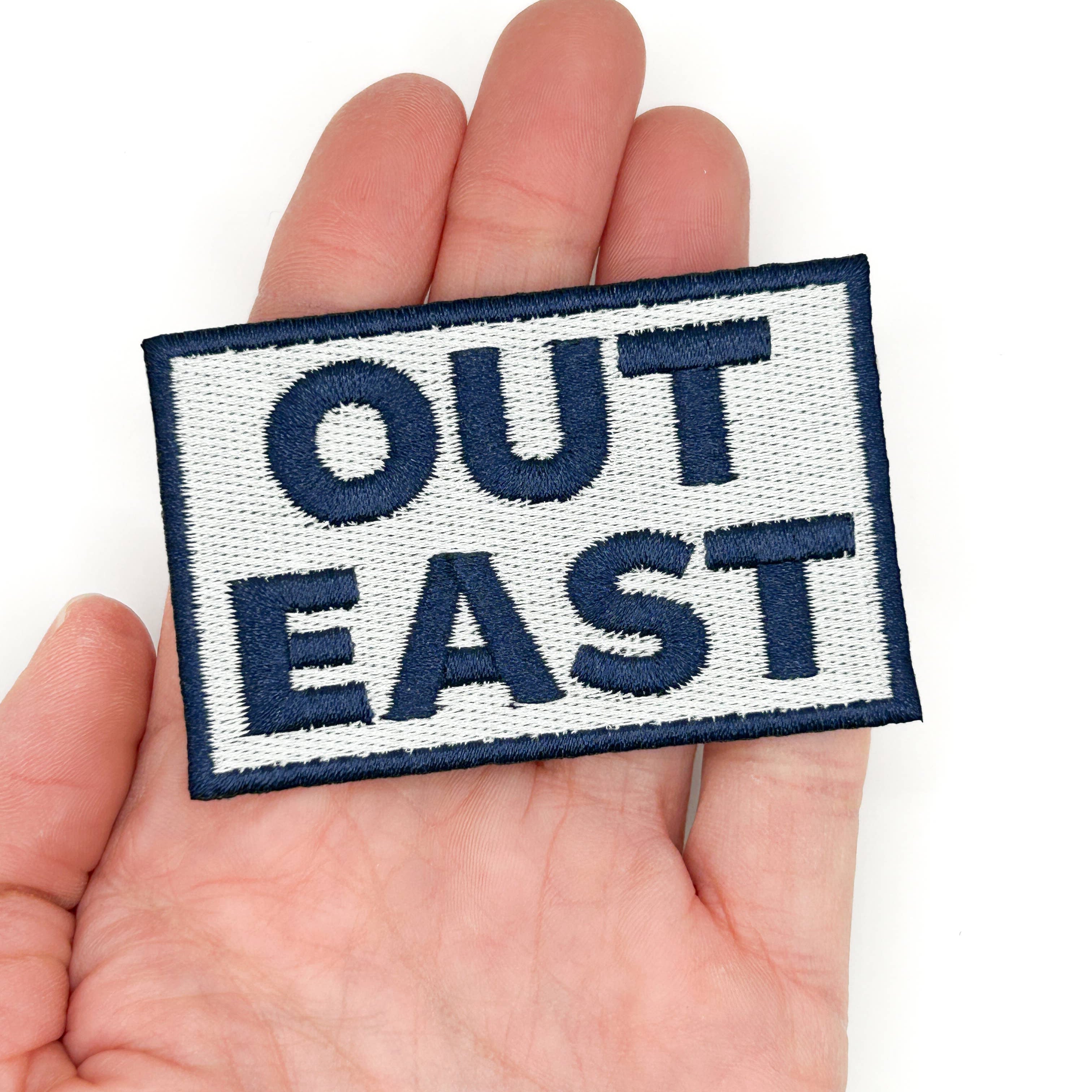 Out East Embroidered Patch Coastal, Preppy, Nautical, Travel