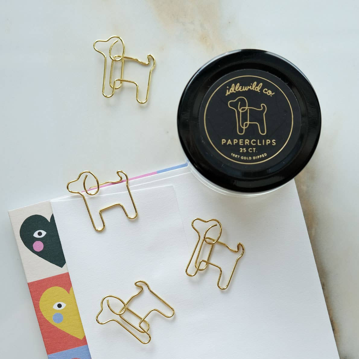 Gold Plated Paper Clips - Dog