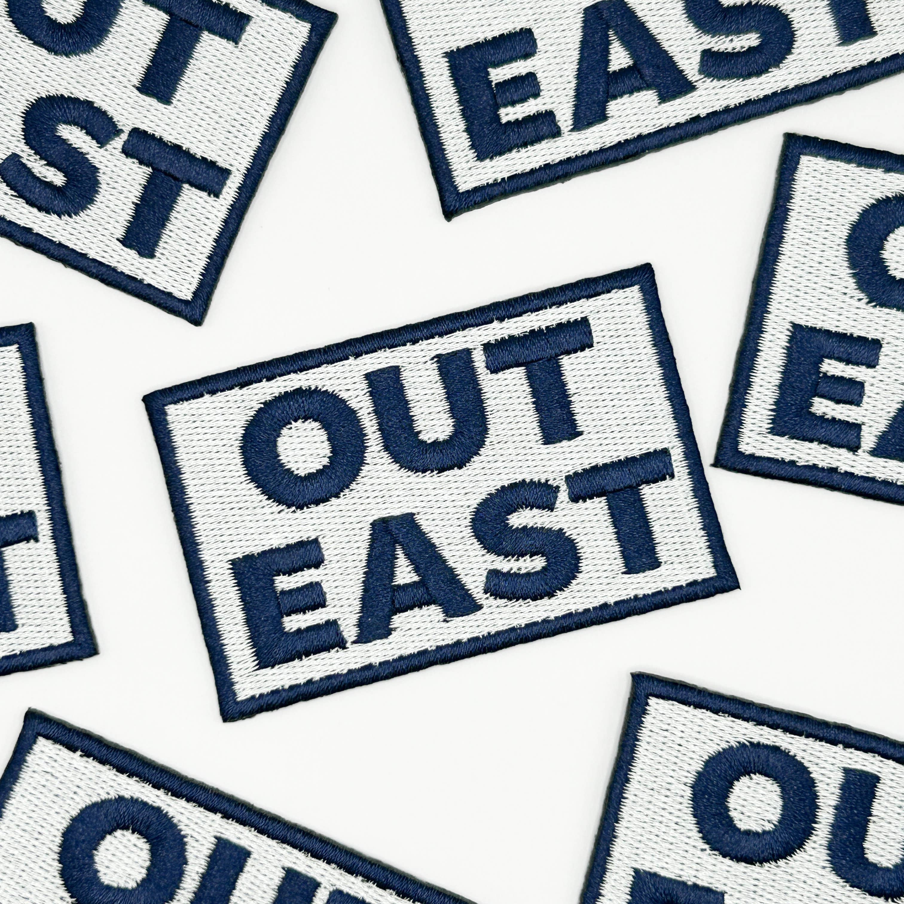Out East Embroidered Patch Coastal, Preppy, Nautical, Travel