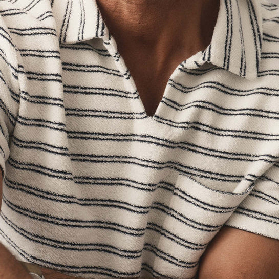 The Meridian Polo in Marine Stripe