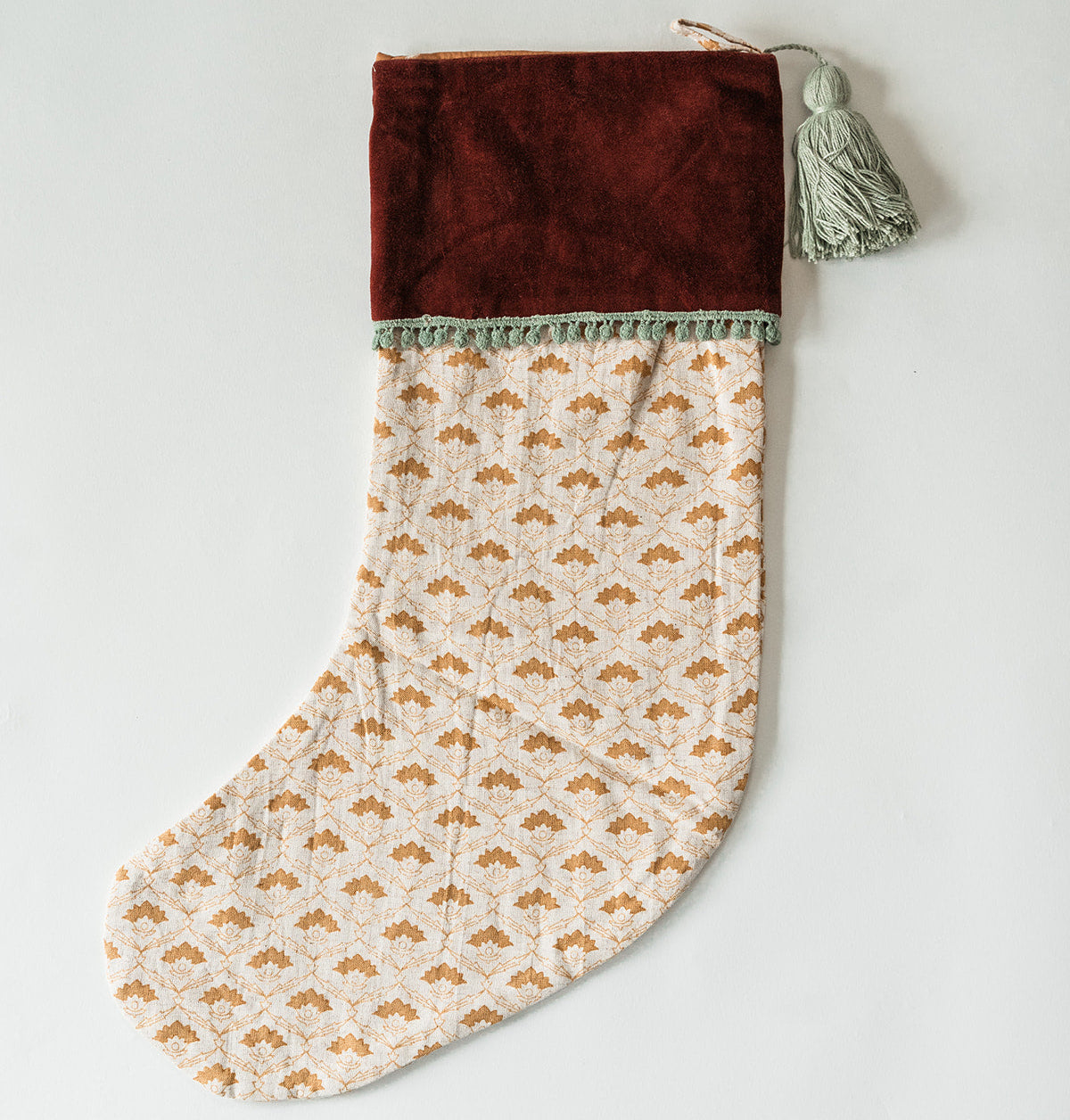 Regal Block Print Stocking