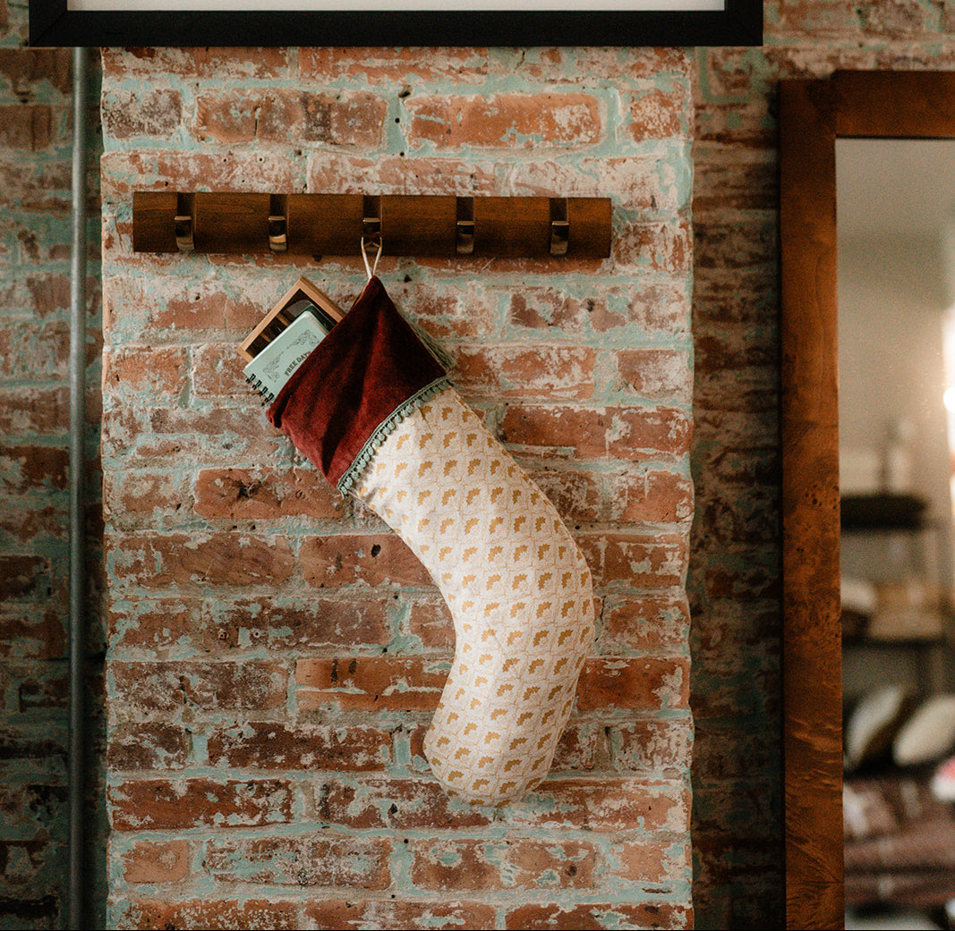 Regal Block Print Stocking