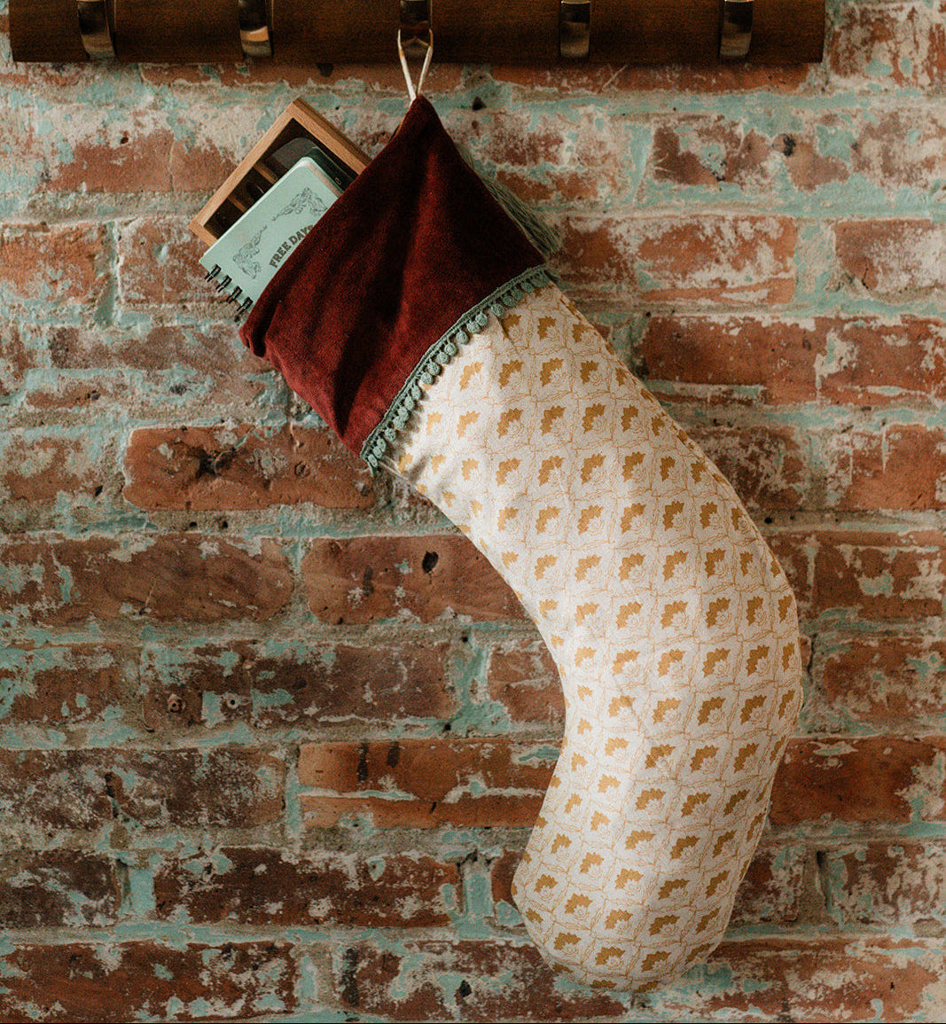 Regal Block Print Stocking