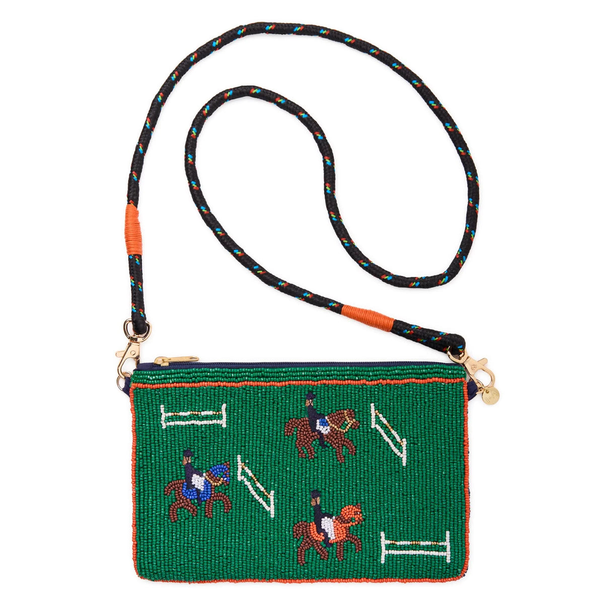 Leila Seed Bead Clutch With Strap