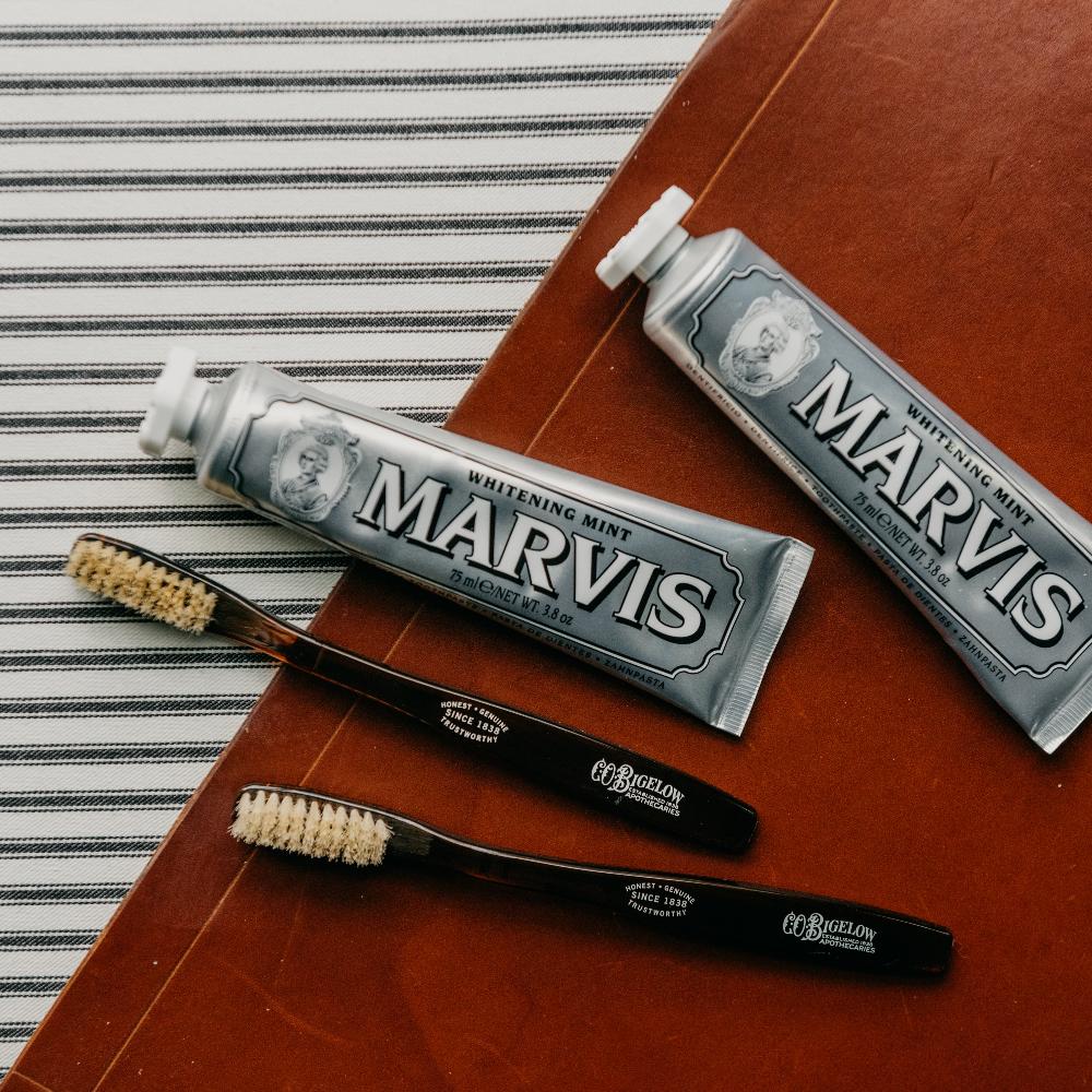 C.O. Bigelow Natural Bristle Toothbrush - Medium Tortoise