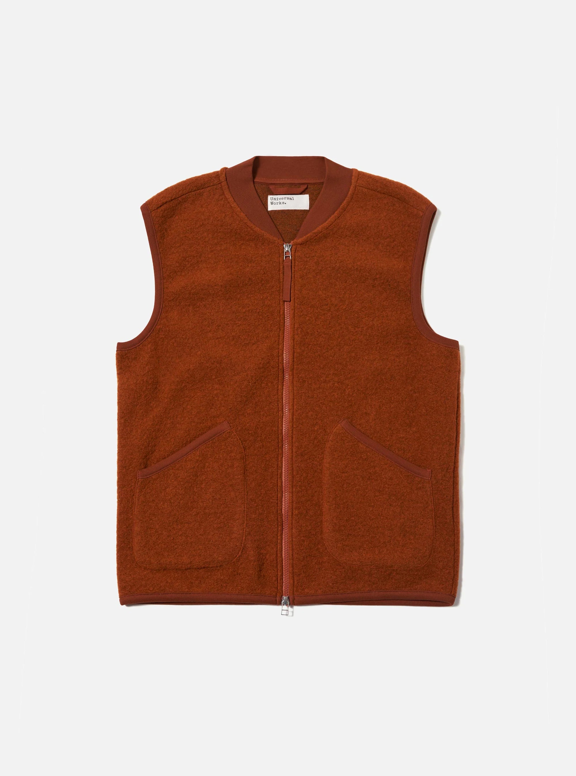 Universal Works Wool Fleece Zip Waistcoat