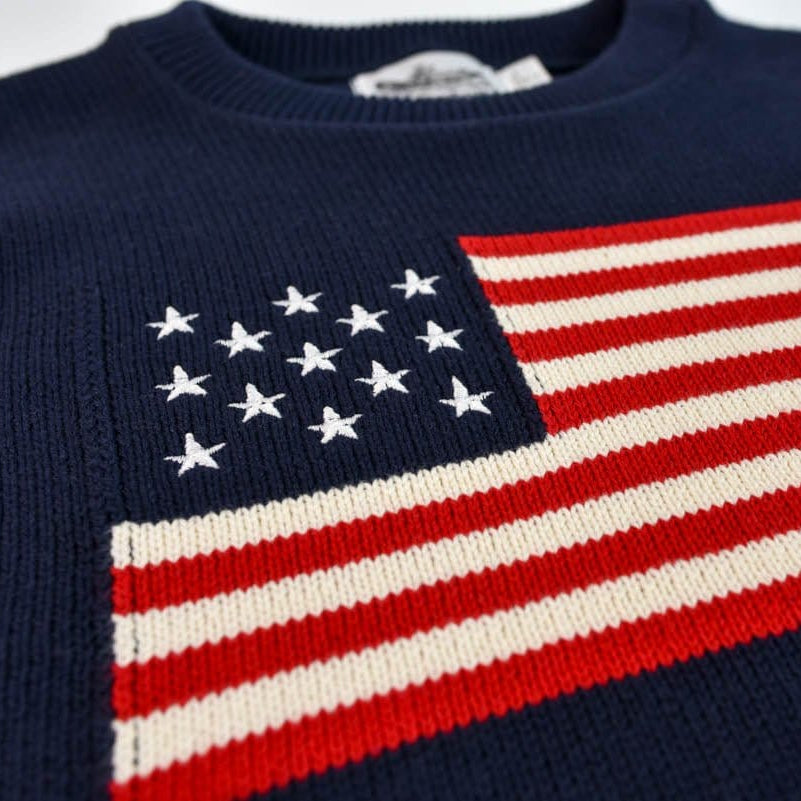 American Flag Crewneck Sweater
