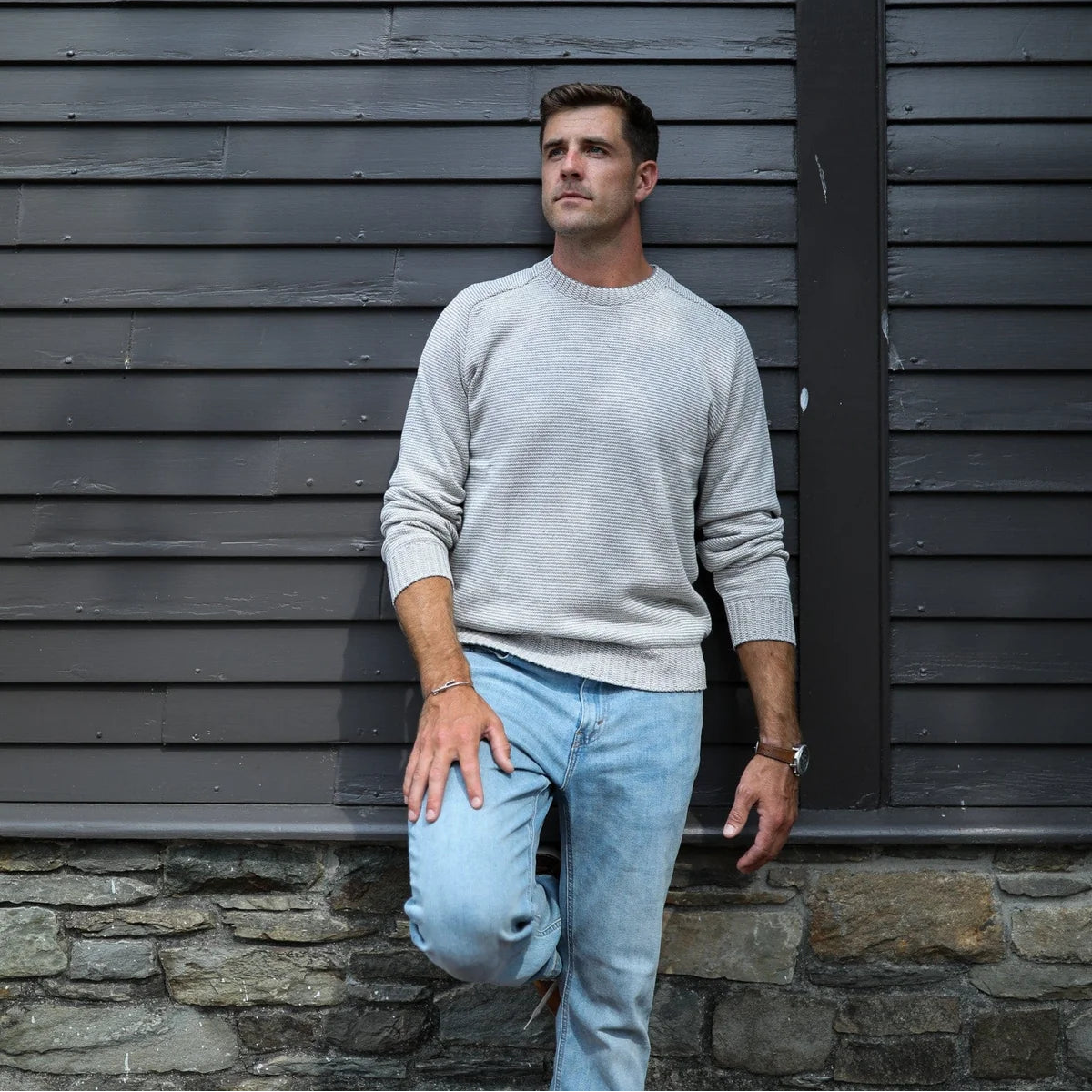 Westport Thin Stripe Crewneck Pullover