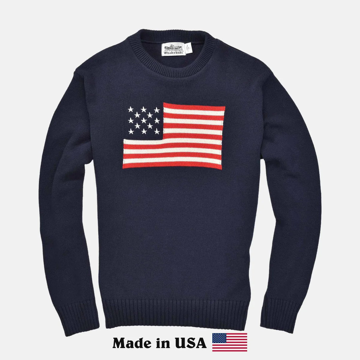 American Flag Crewneck Sweater