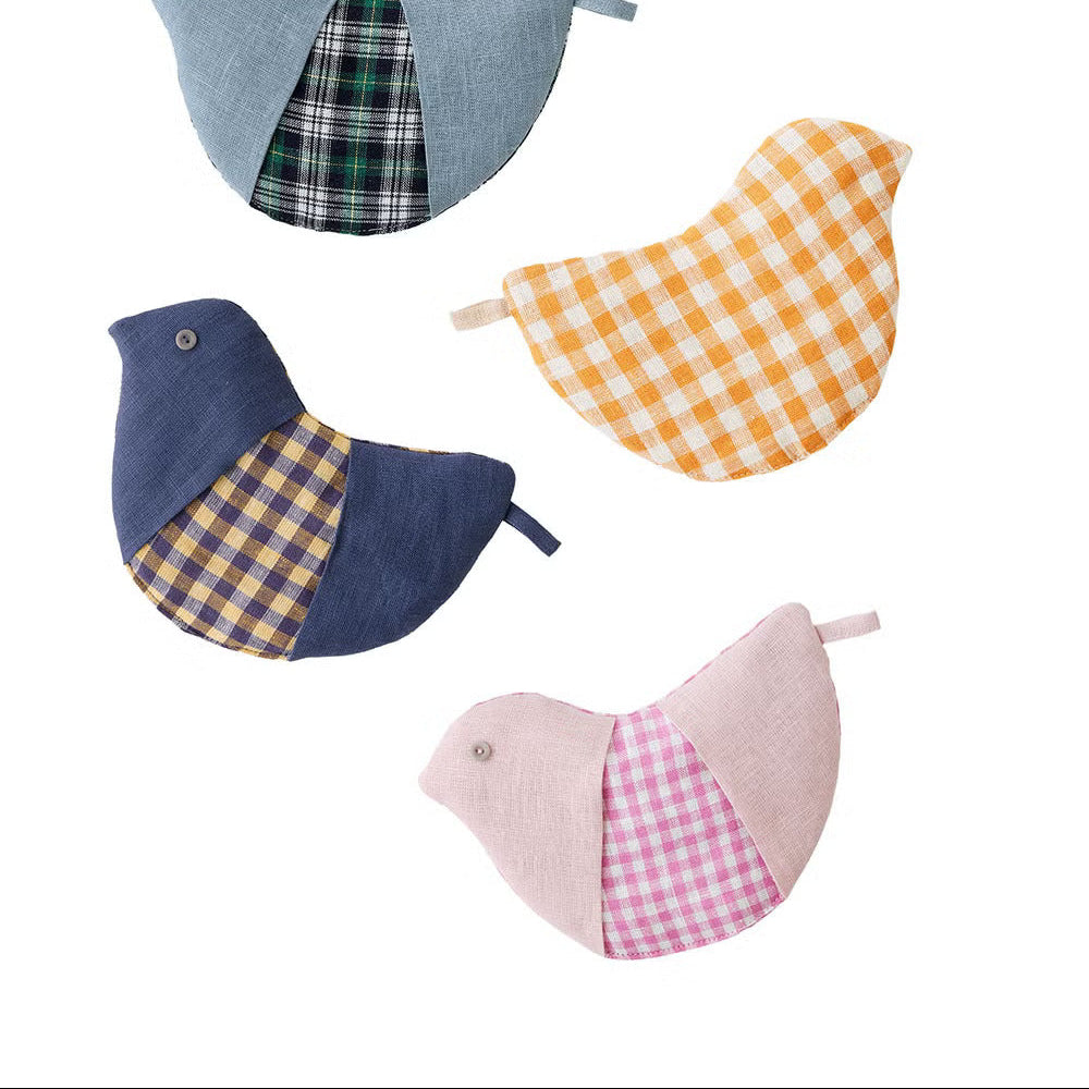 Linen Pot Holder Bird-Assorted Color
