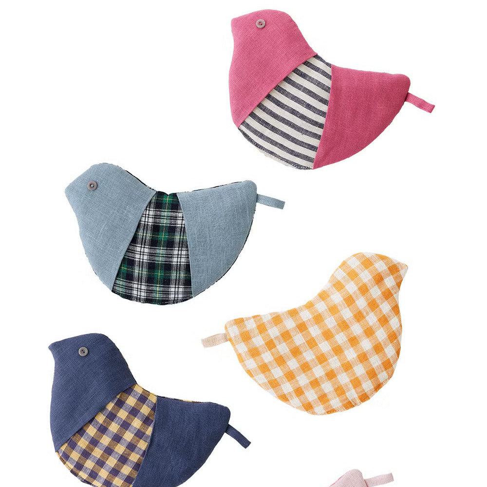 Linen Pot Holder Bird-Assorted Color