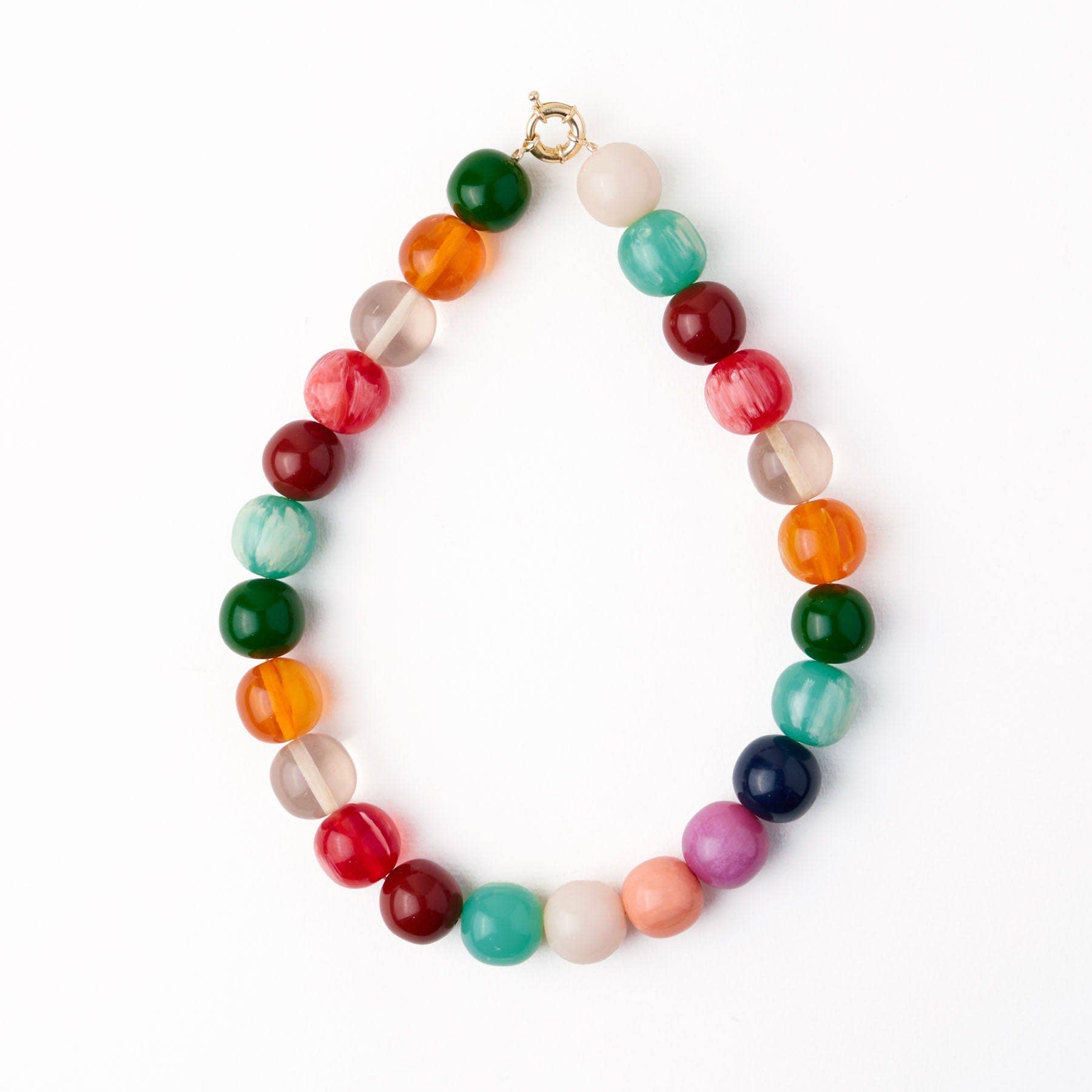Iris Large Resin Bead Necklace