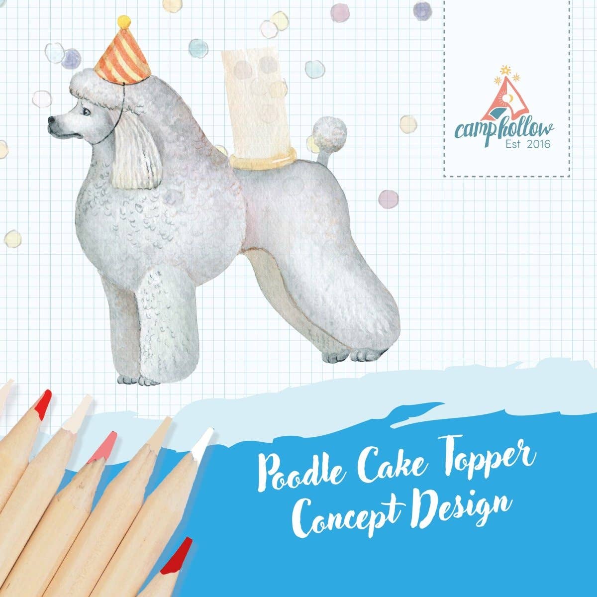 Poodle Cake Topper