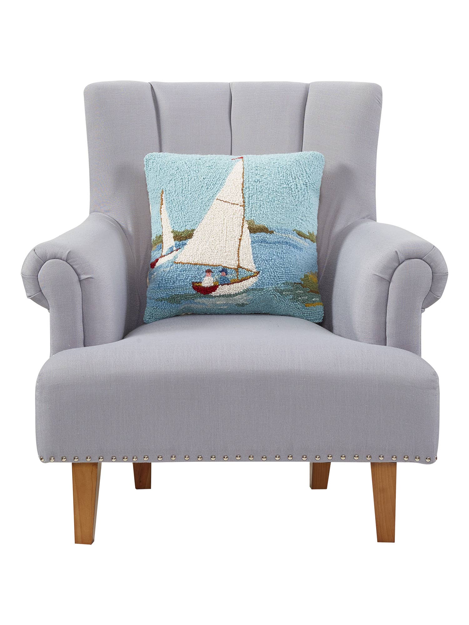 Sailboats Hook Pillow - Susan Winget
