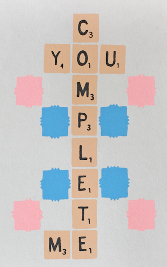 YOU COMPLETE ME GREETING CARD