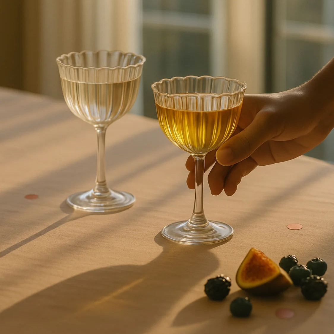 Kira Stemware Coupes, Set of 2