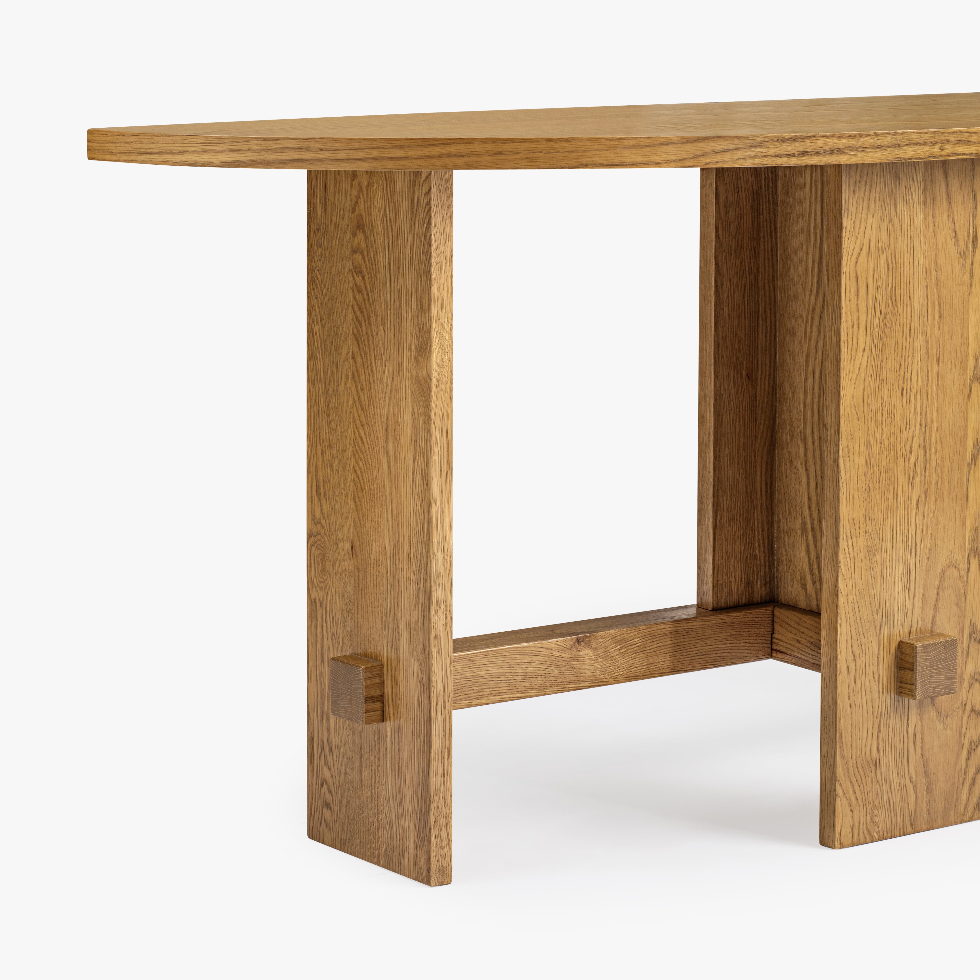 Saguaro Oak Demi-Lune Console