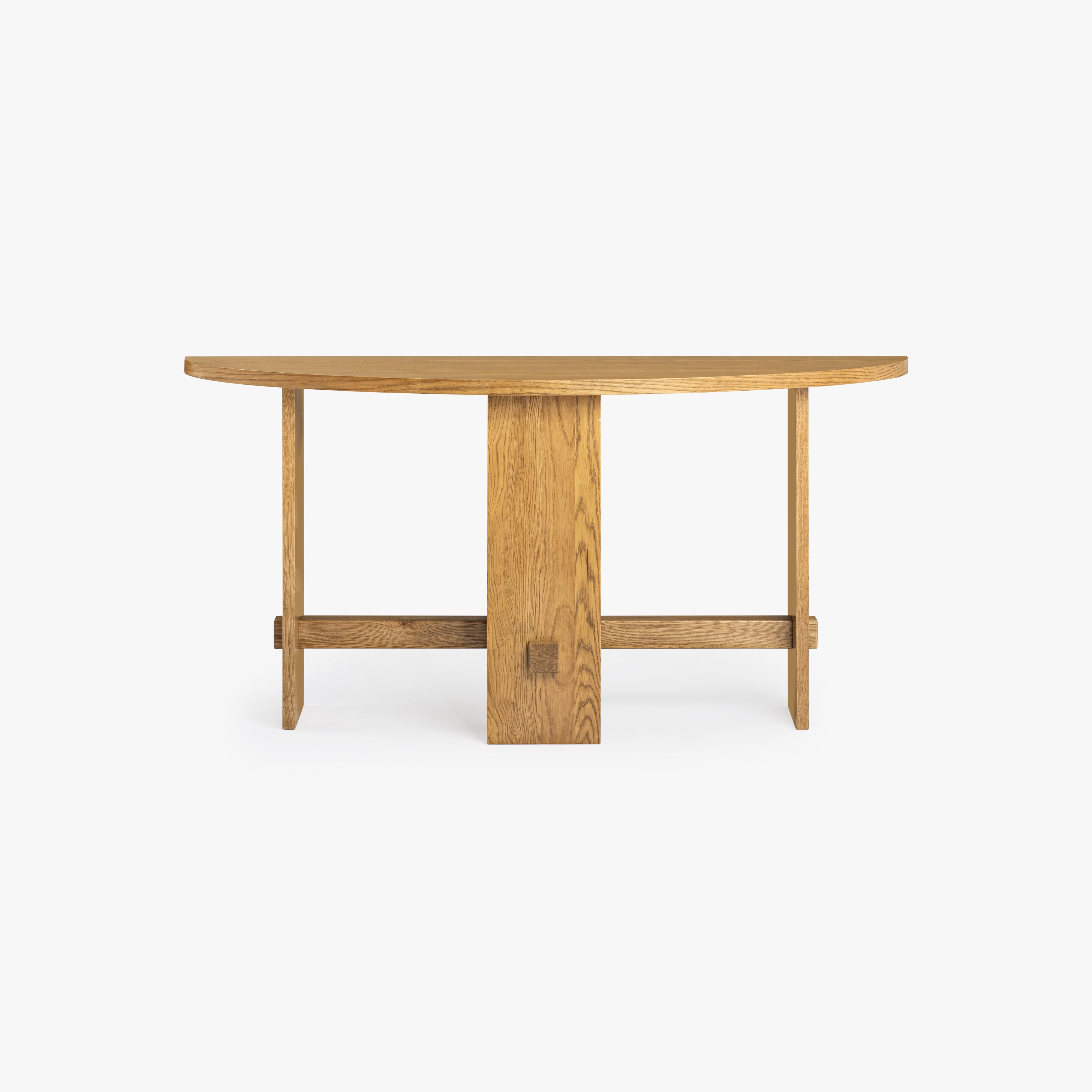 Saguaro Oak Demi-Lune Console