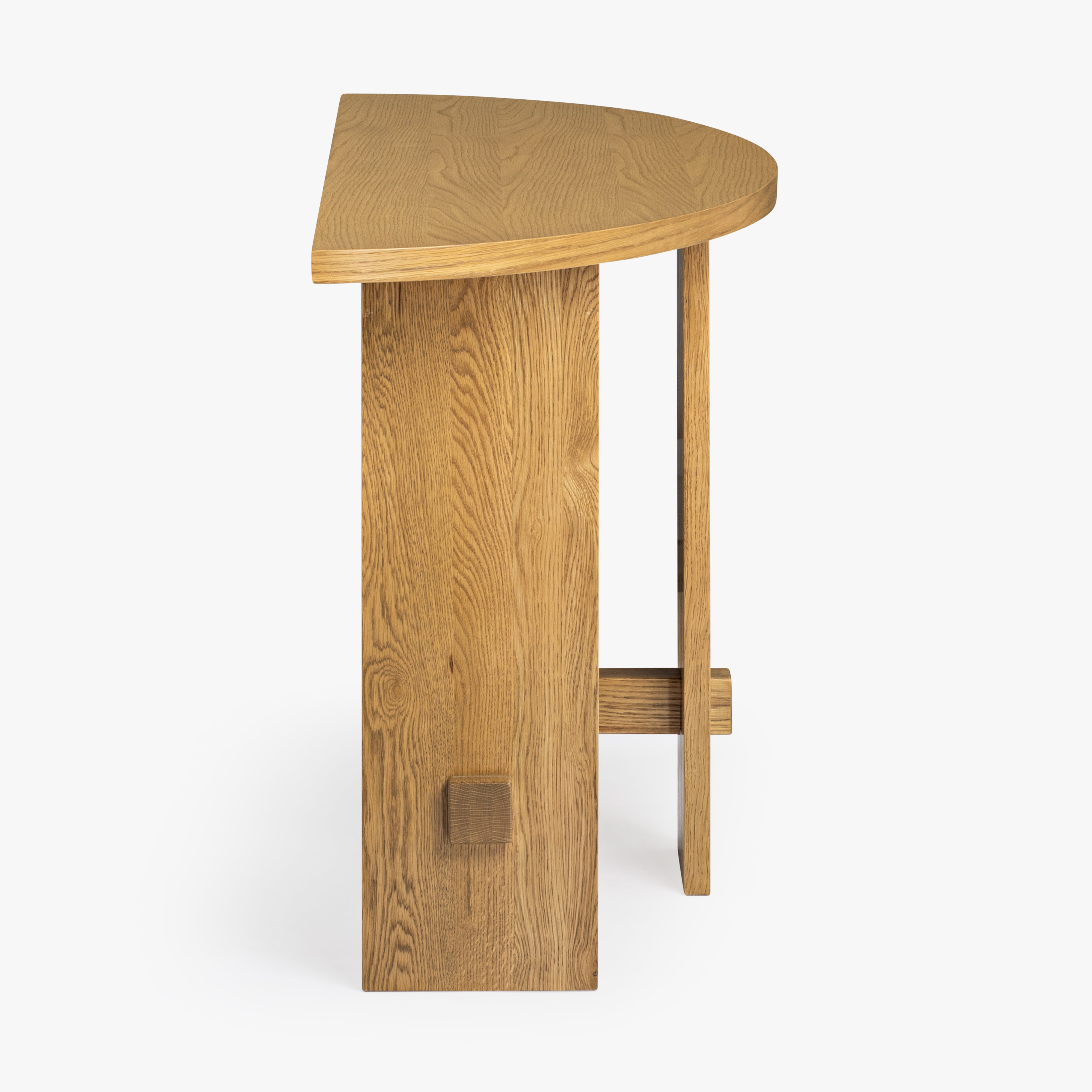 Saguaro Oak Demi-Lune Console