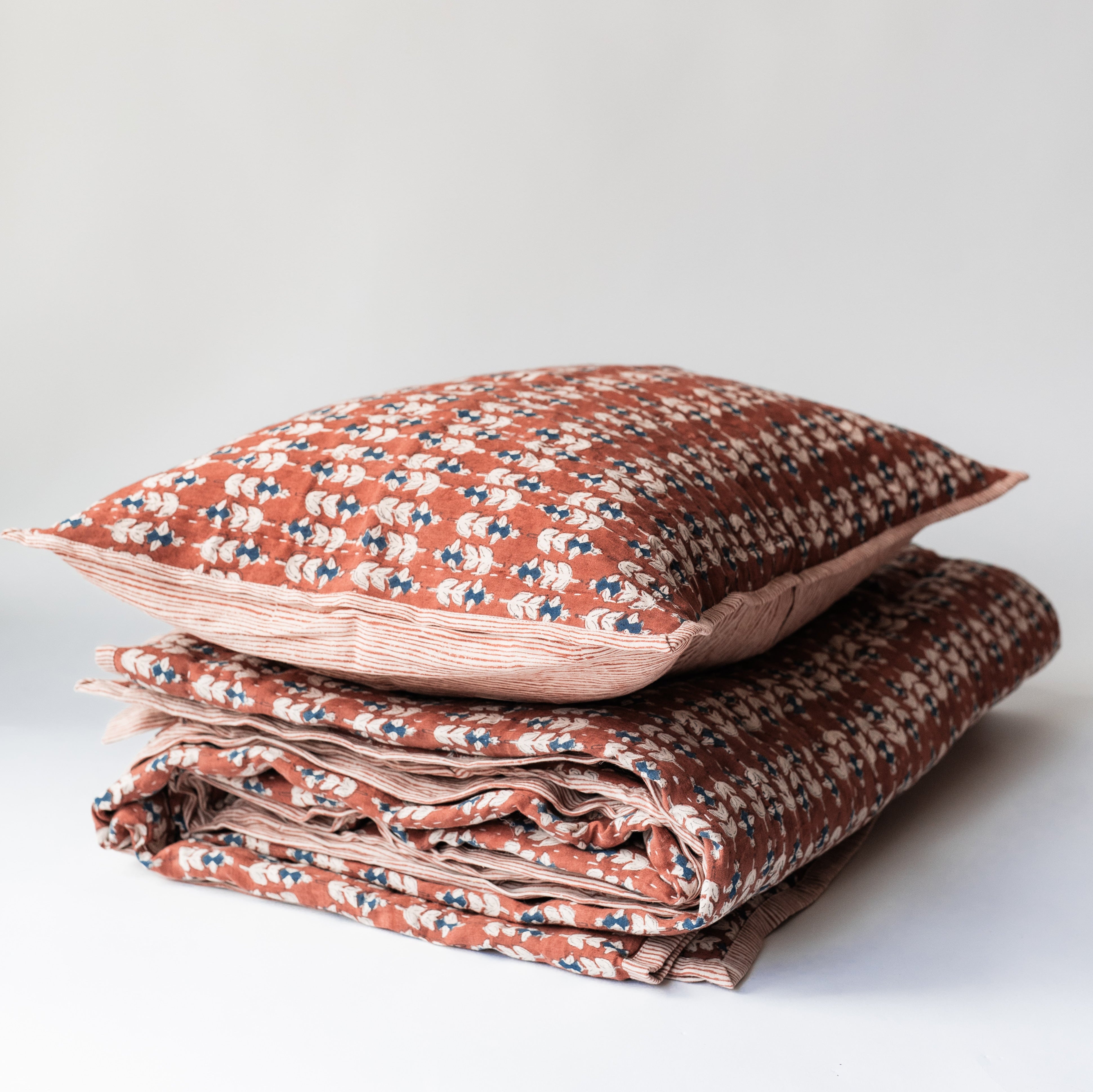 Lambert and Hope Blossom Block Print Quilt - Thumbnail 5