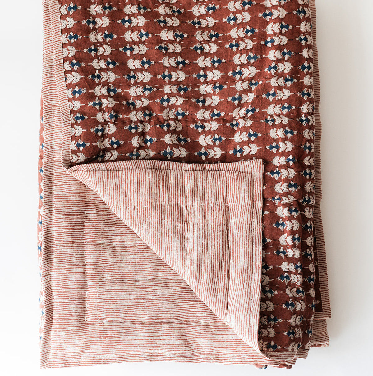 Lambert and Hope Blossom Block Print Quilt - Thumbnail 4