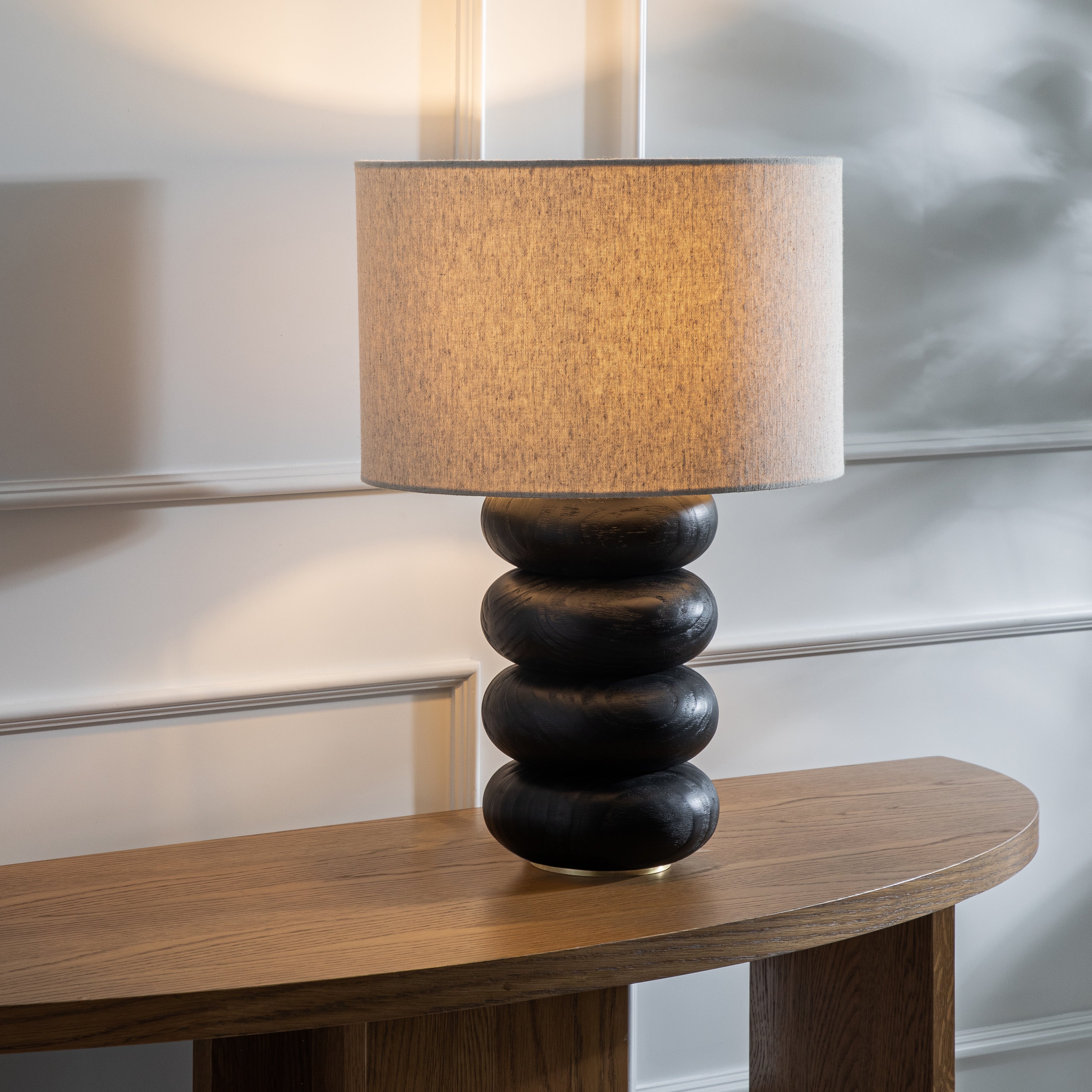 Sandia Oak Wood Table Lamp