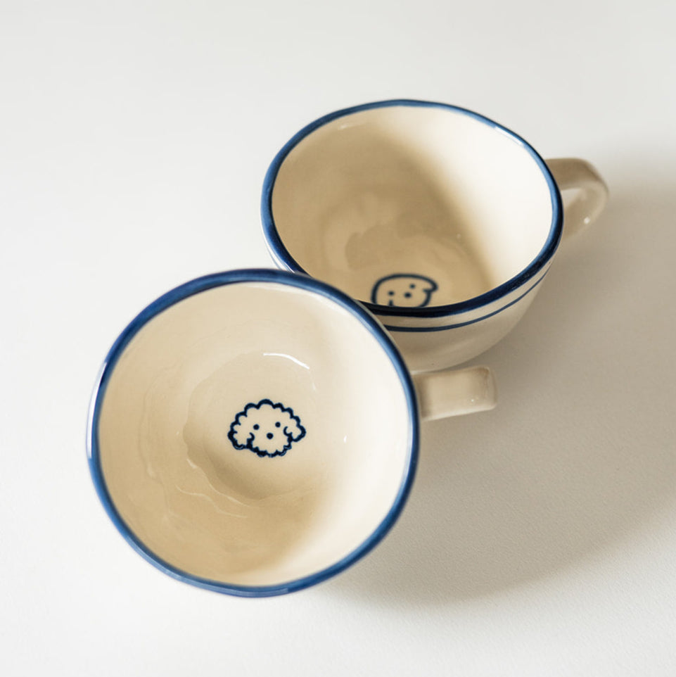 Melrose Icon Mug - Fluffy Dog - Set of 2