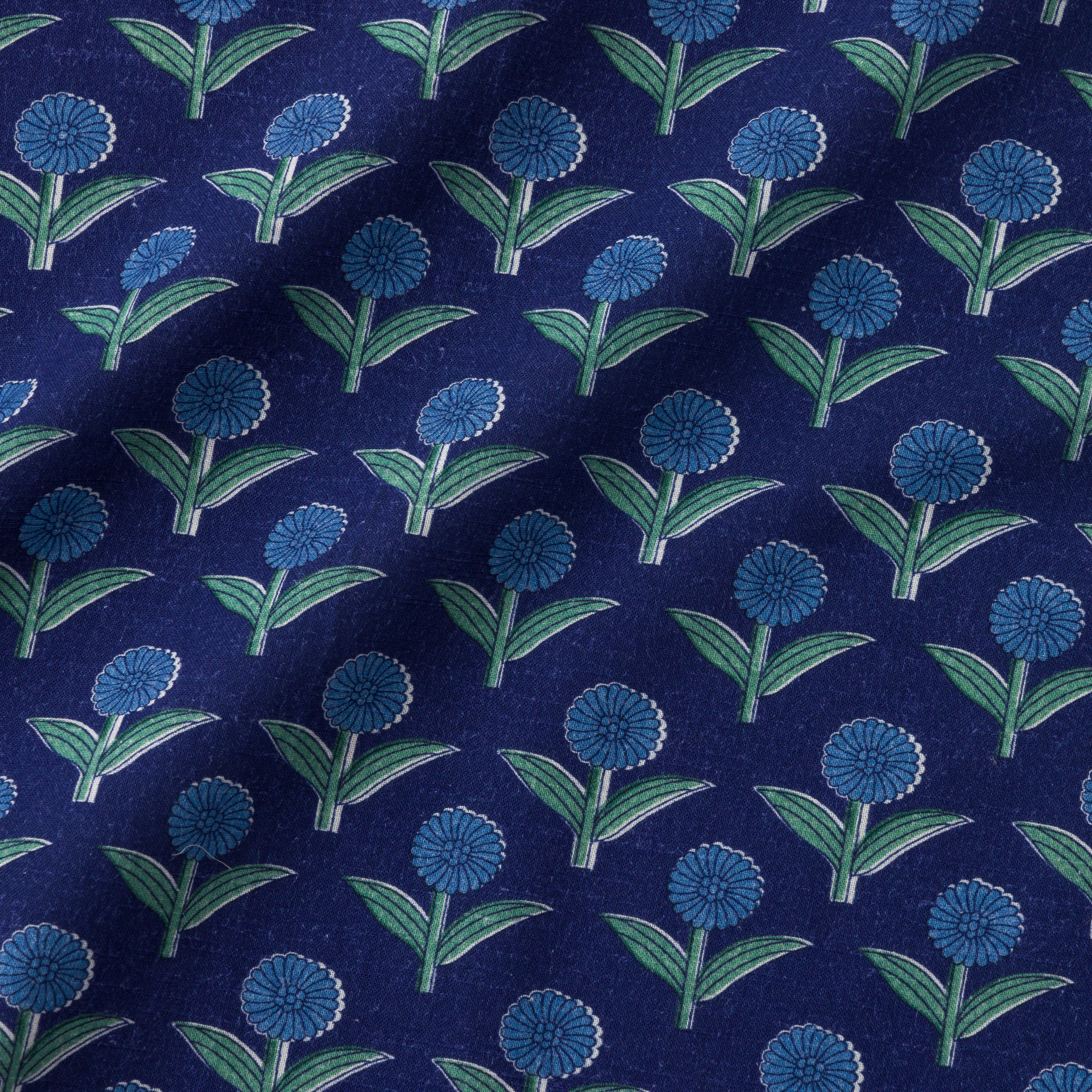 Indigo Thistle Cotton Napkins - Set of 4