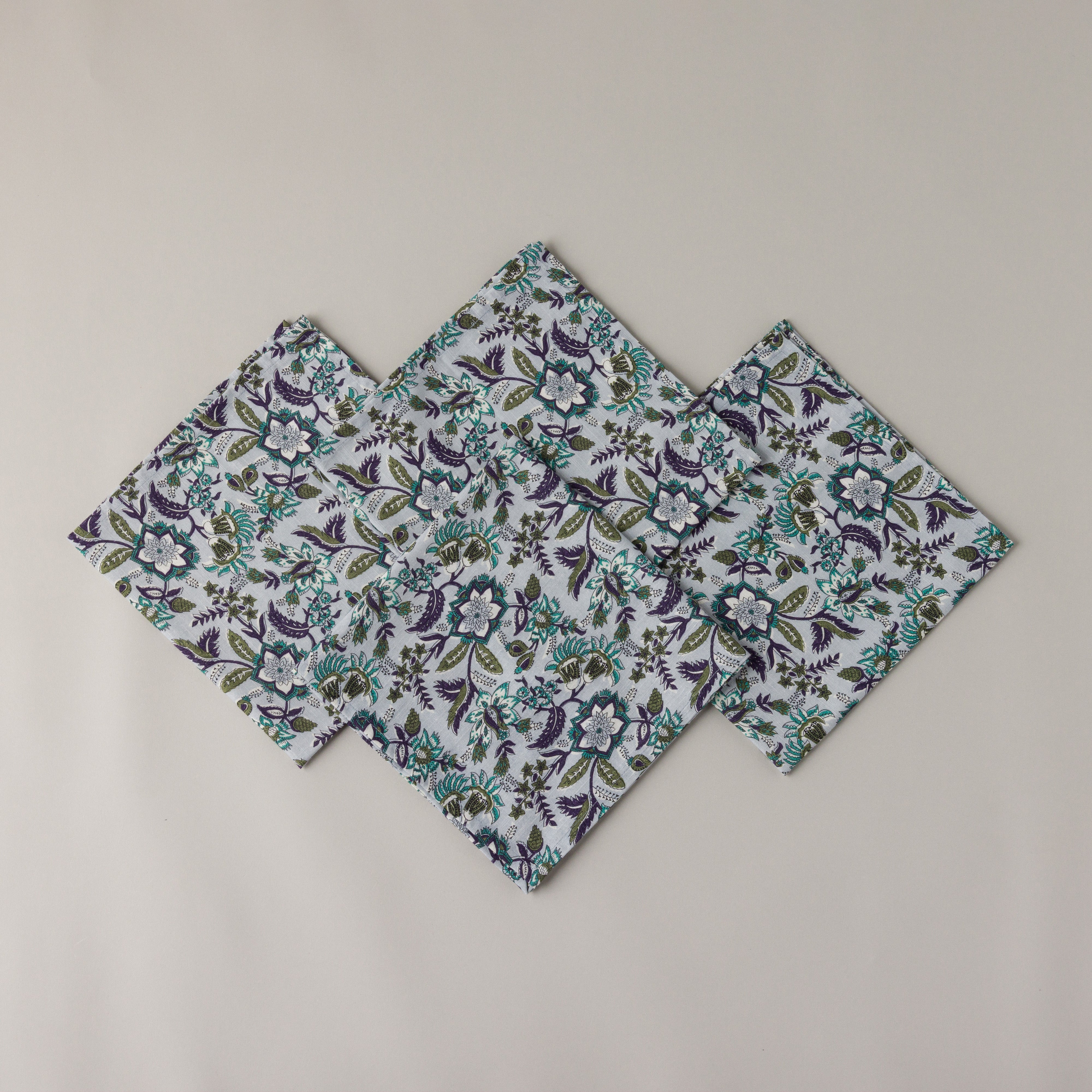 Willow Bloom Cotton Napkins - Set of 4