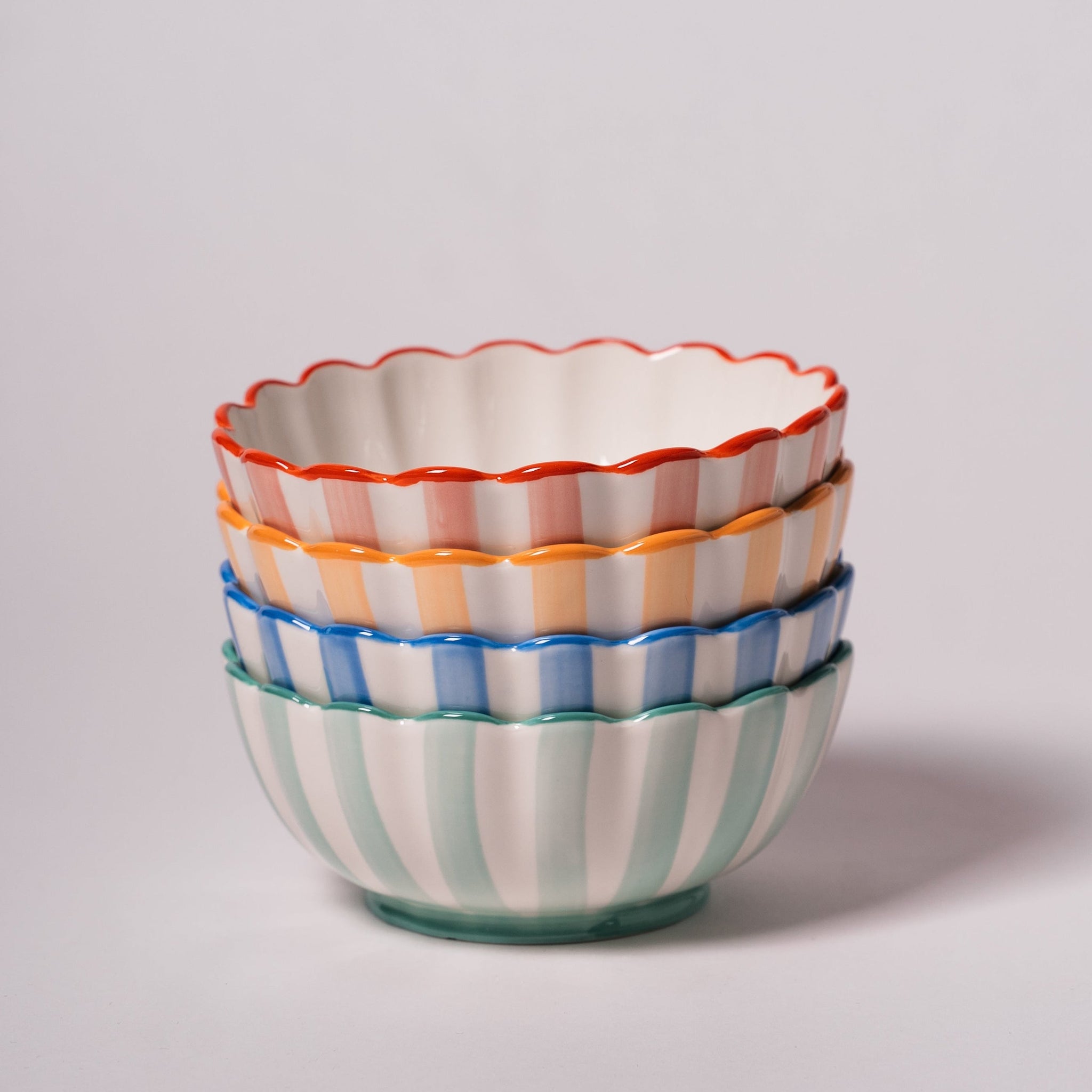 Kinsey Scallop Dessert Bowl - Set of 8