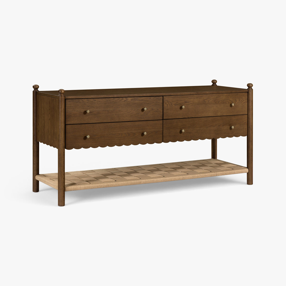 James 4-Drawer Oak Dresser