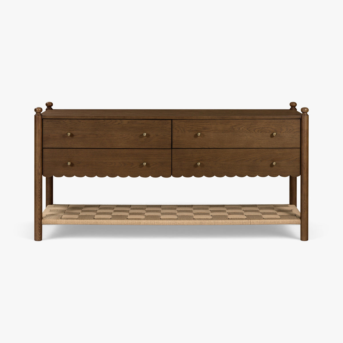 James 4-Drawer Oak Dresser