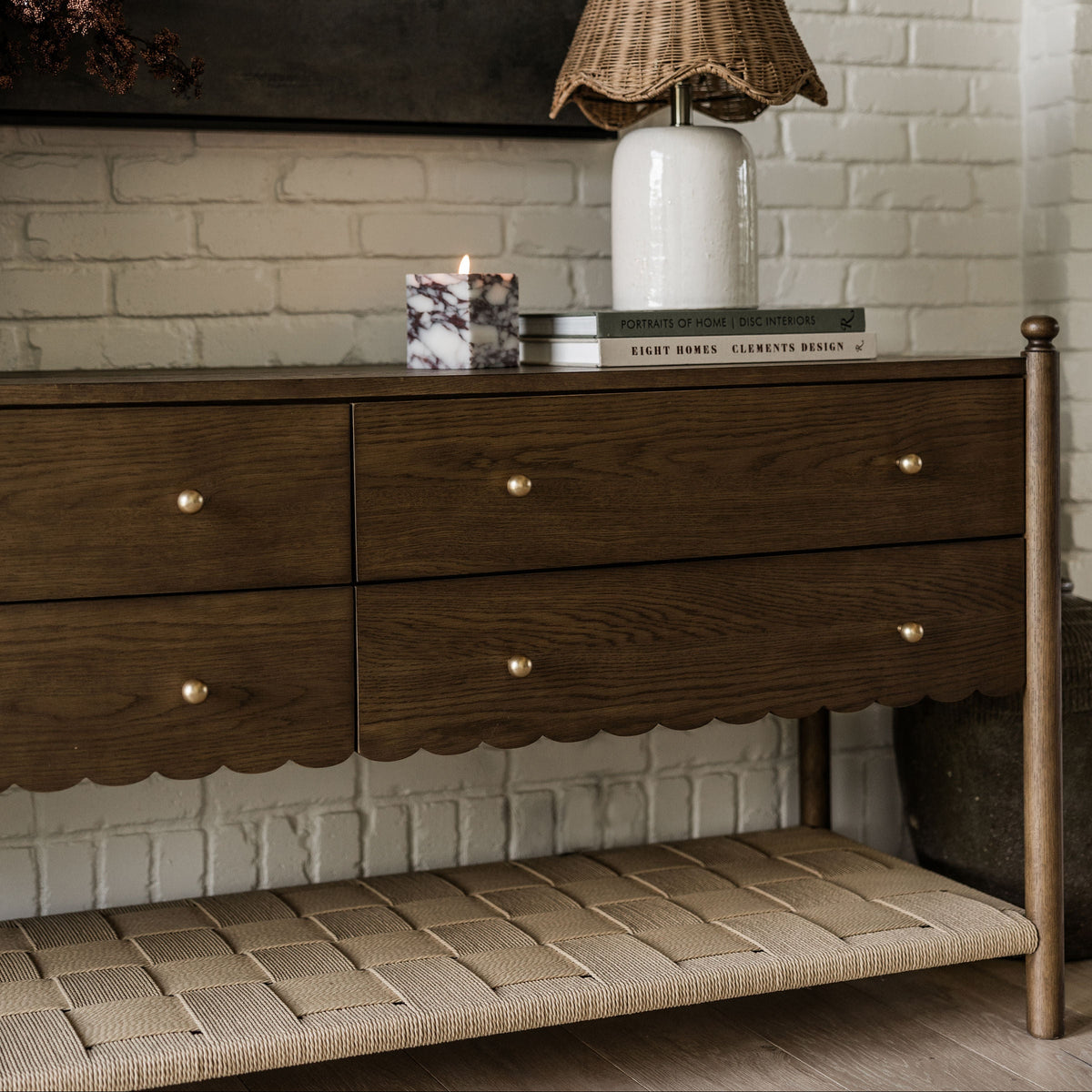 James 4-Drawer Oak Dresser