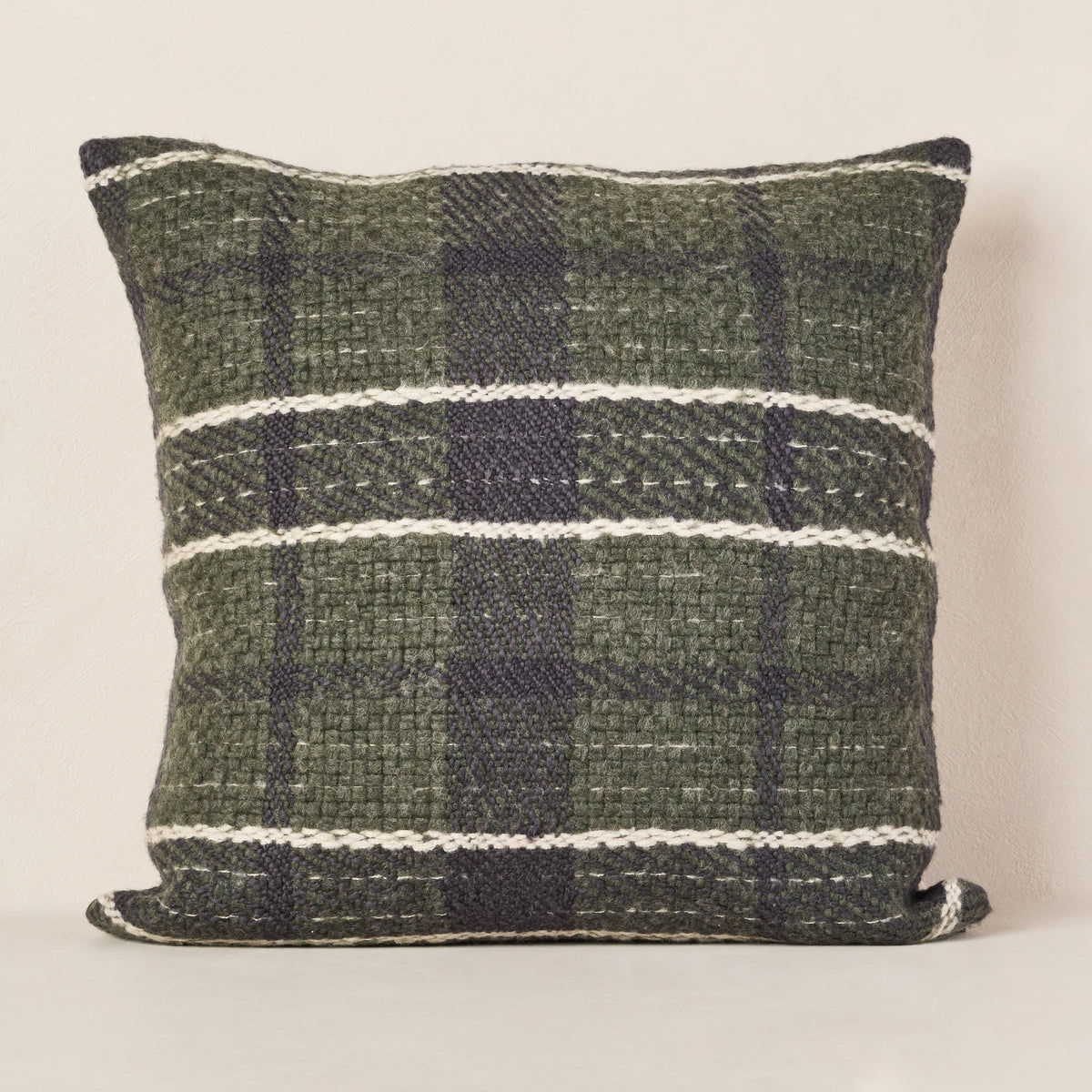 Wallen Woven Plaid Throw Pillow