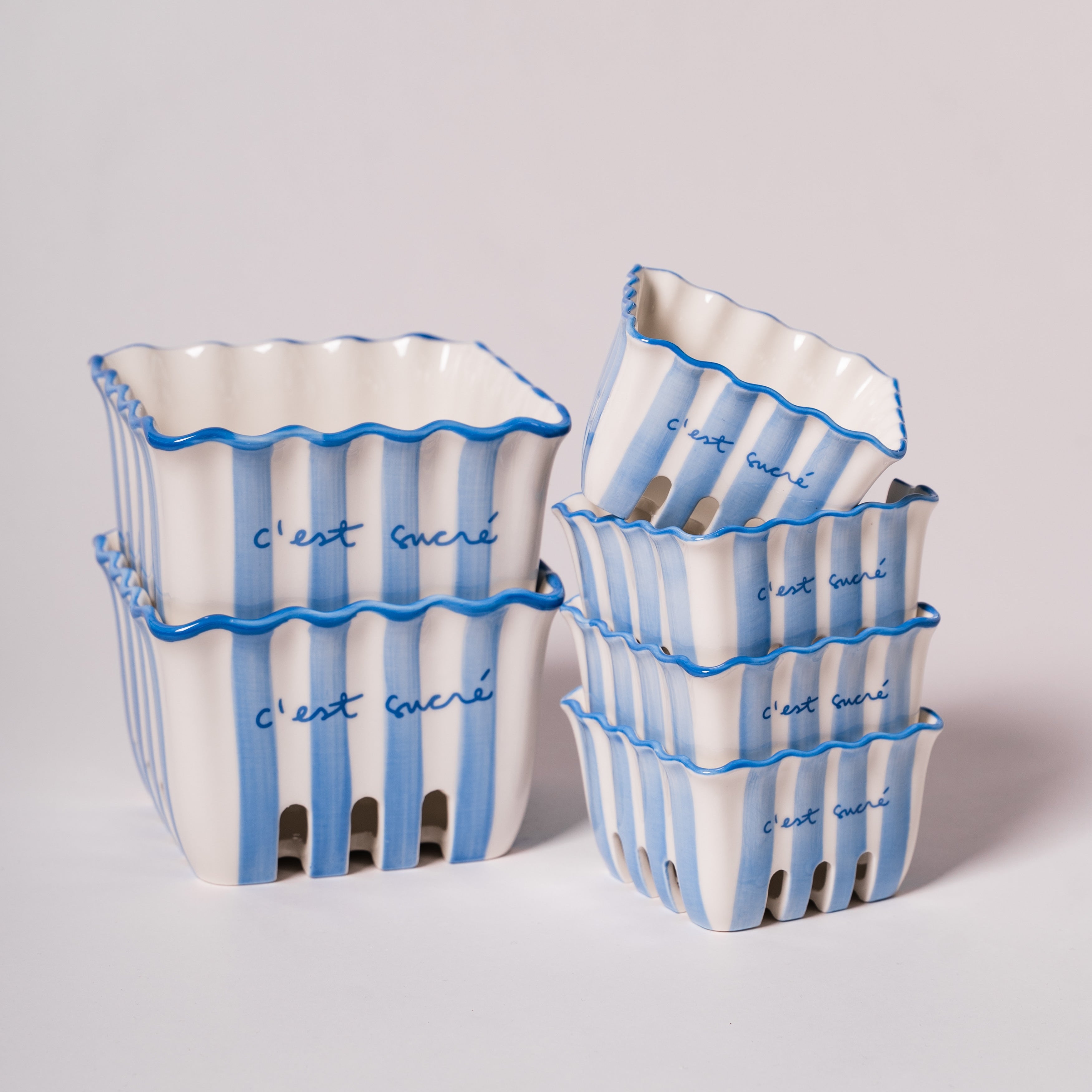 Kinsey Scallop Large Berry Basket - Set of 2