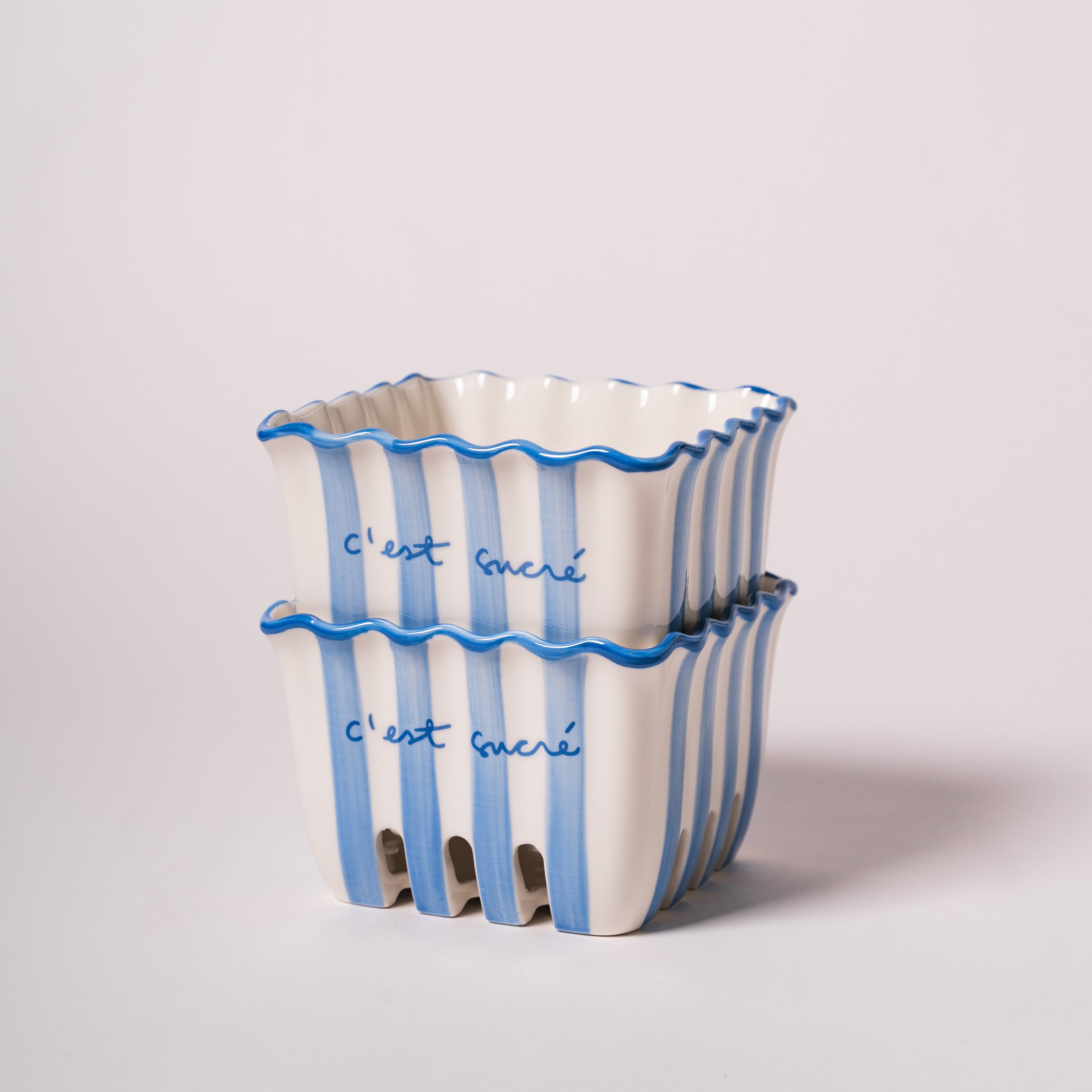 Kinsey Scallop Large Berry Basket - Set of 2