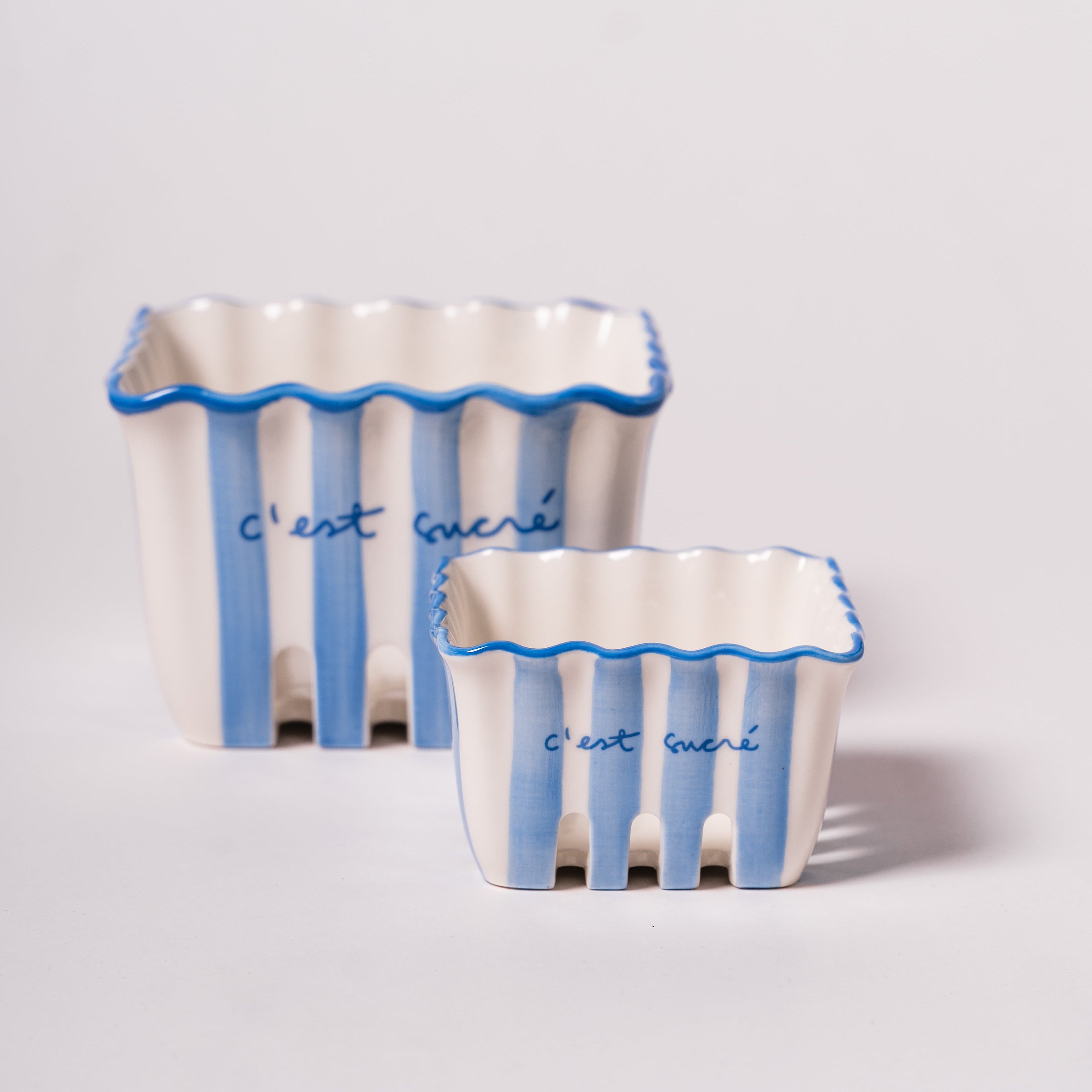 Kinsey Scallop Large Berry Basket - Set of 2