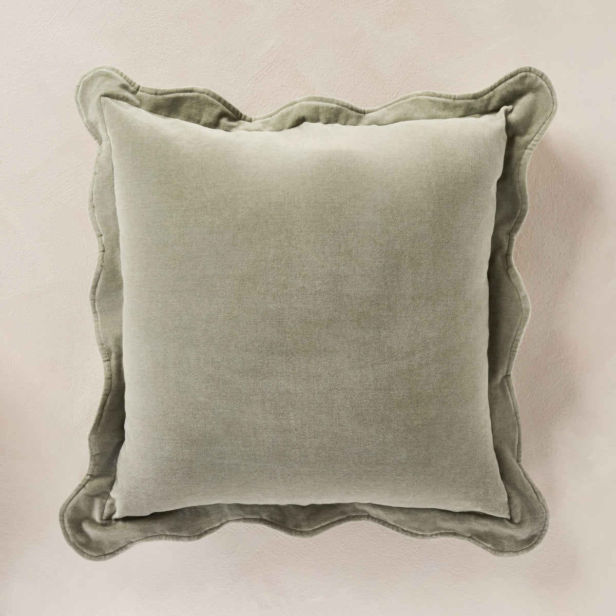 Sonoma Velvet Scalloped Throw Pillow