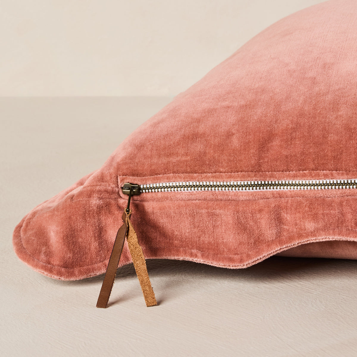 Sonoma Velvet Scalloped Throw Pillow