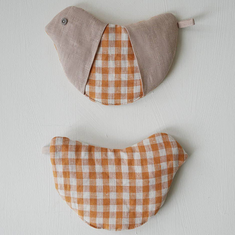 Linen Pot Holder Bird-Assorted Color