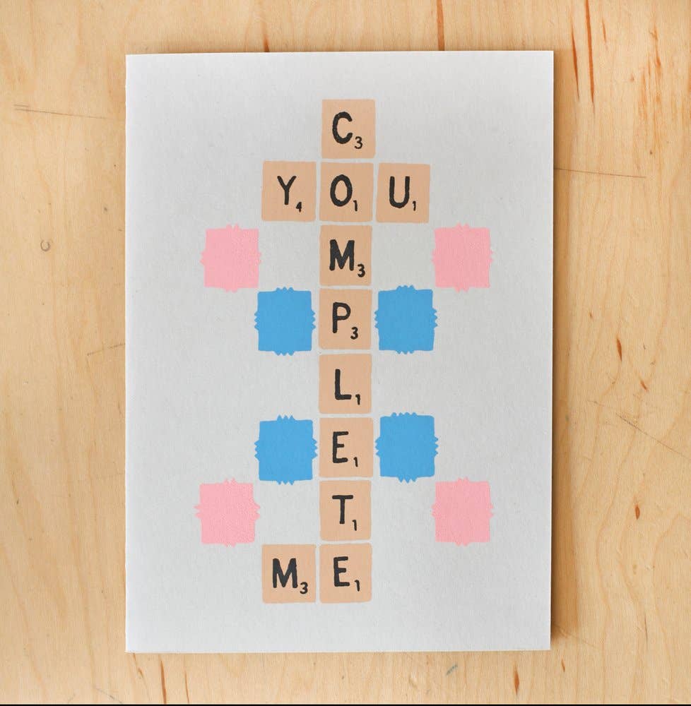 YOU COMPLETE ME GREETING CARD